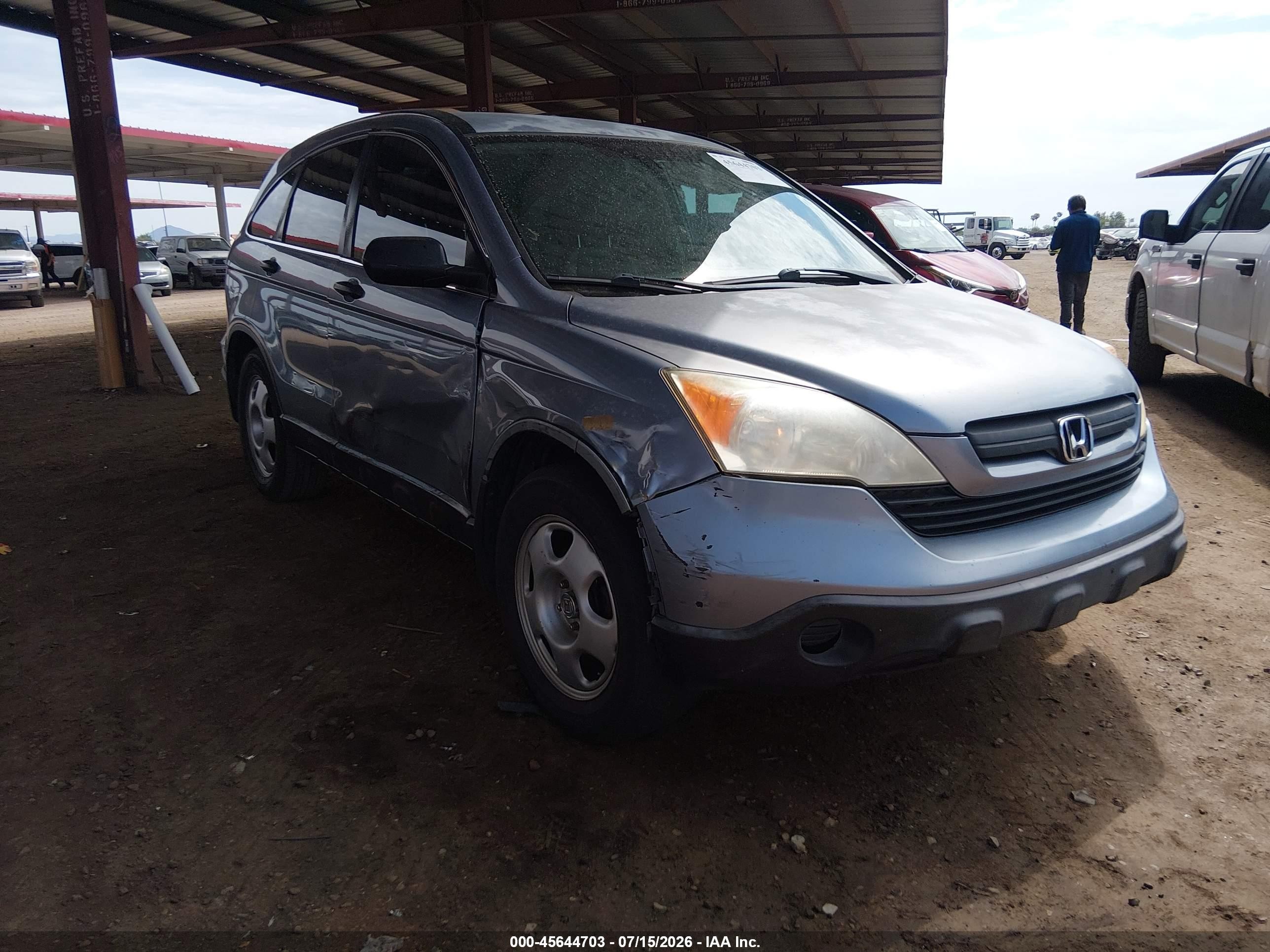 2008 Honda Cr-v Lx Light Blue vin: JHLRE38358C050334