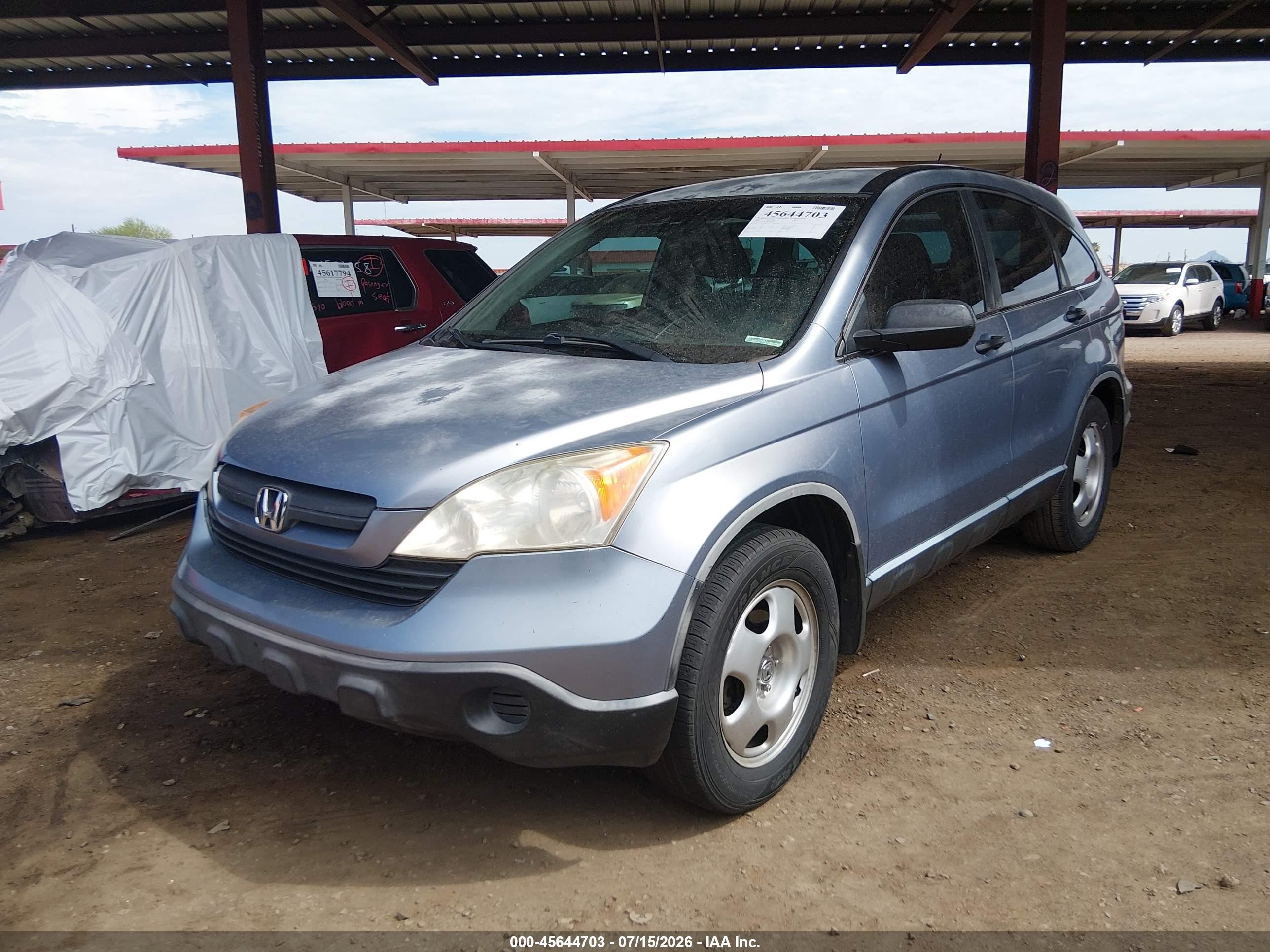 2008 Honda Cr-v Lx Light Blue vin: JHLRE38358C050334