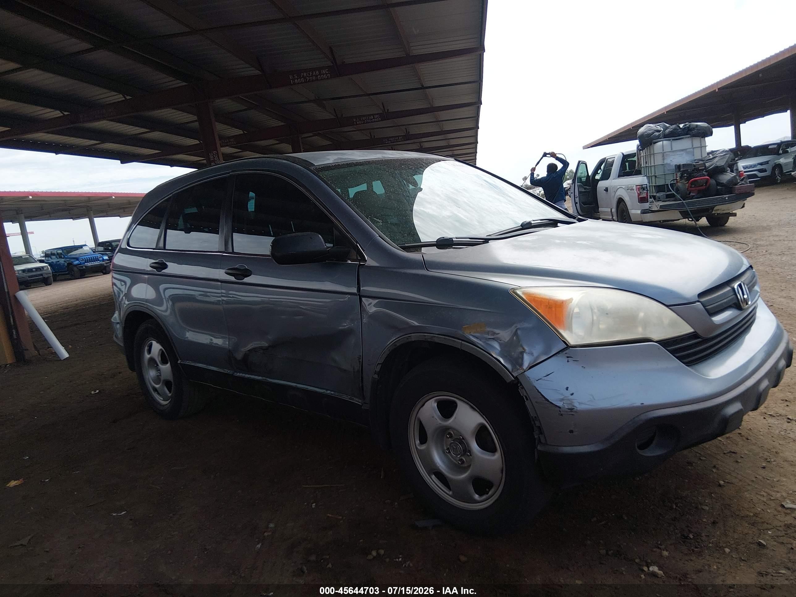 2008 Honda Cr-v Lx Light Blue vin: JHLRE38358C050334