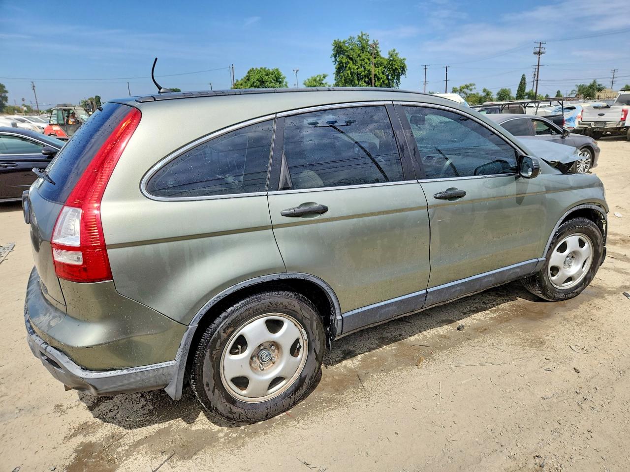 2008 Honda Cr-v Lx Green vin: JHLRE38358C052620