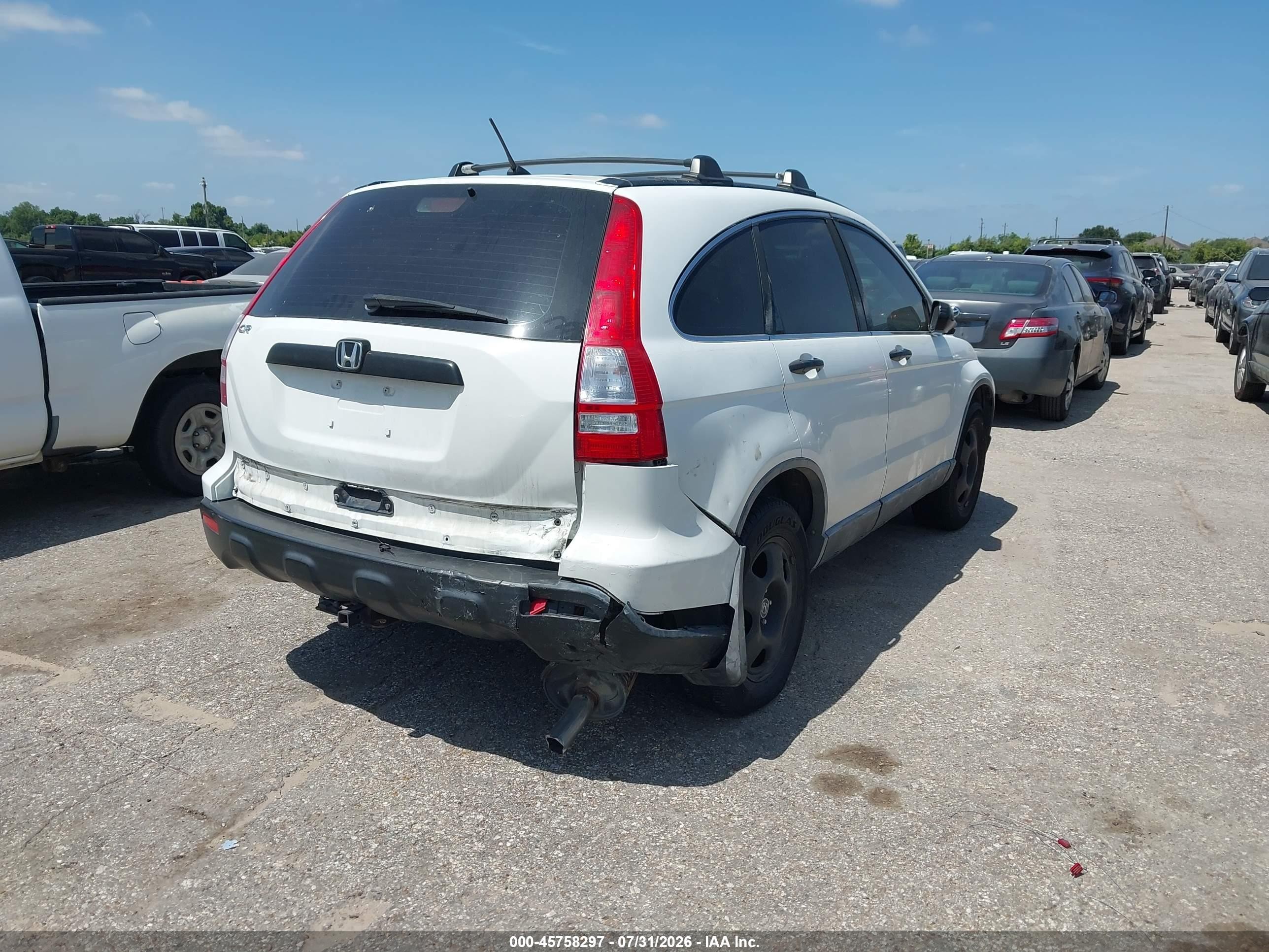 2007 Honda Cr-v Lx Белый vin: JHLRE38367C020970