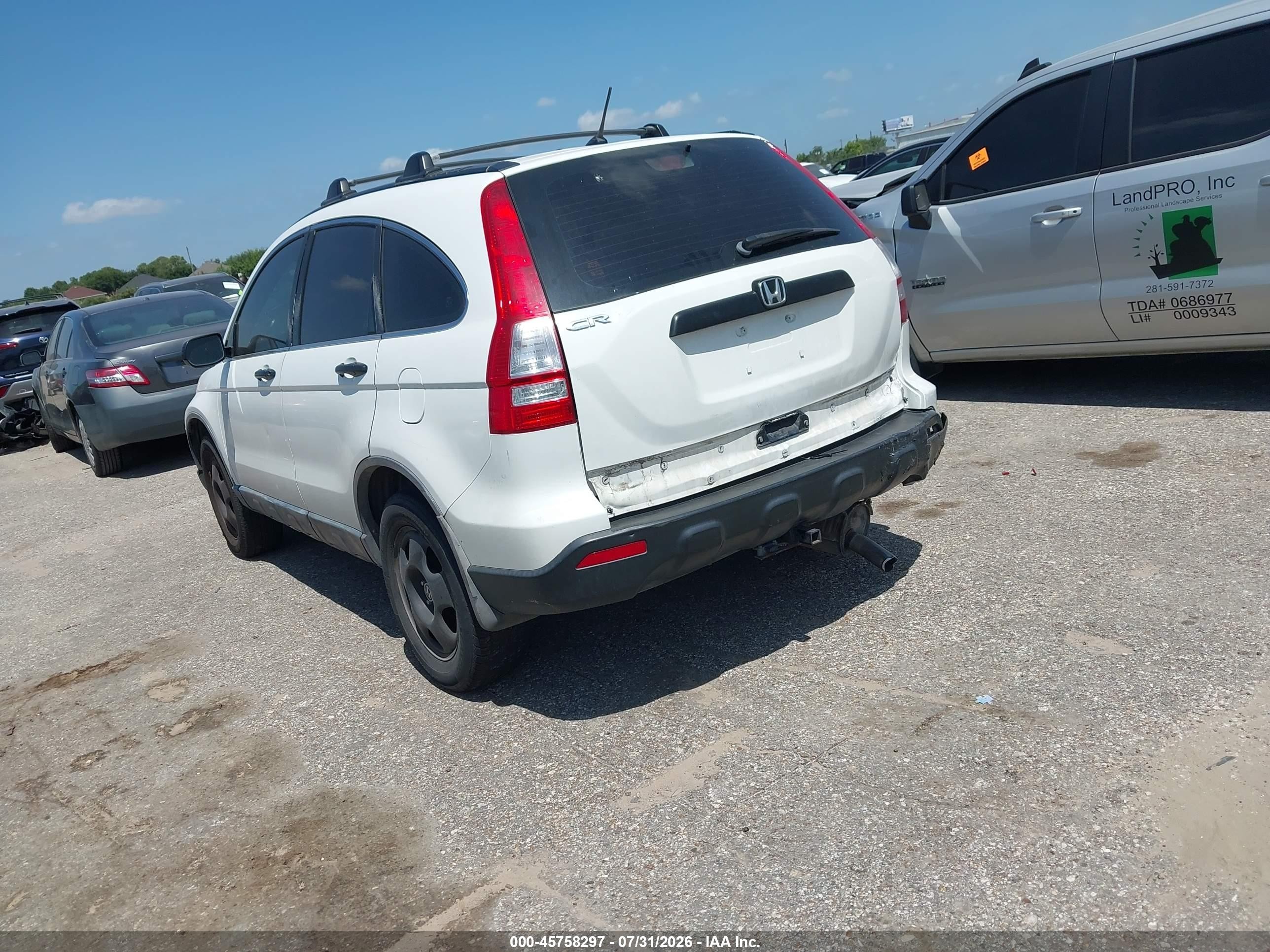 2007 Honda Cr-v Lx Белый vin: JHLRE38367C020970