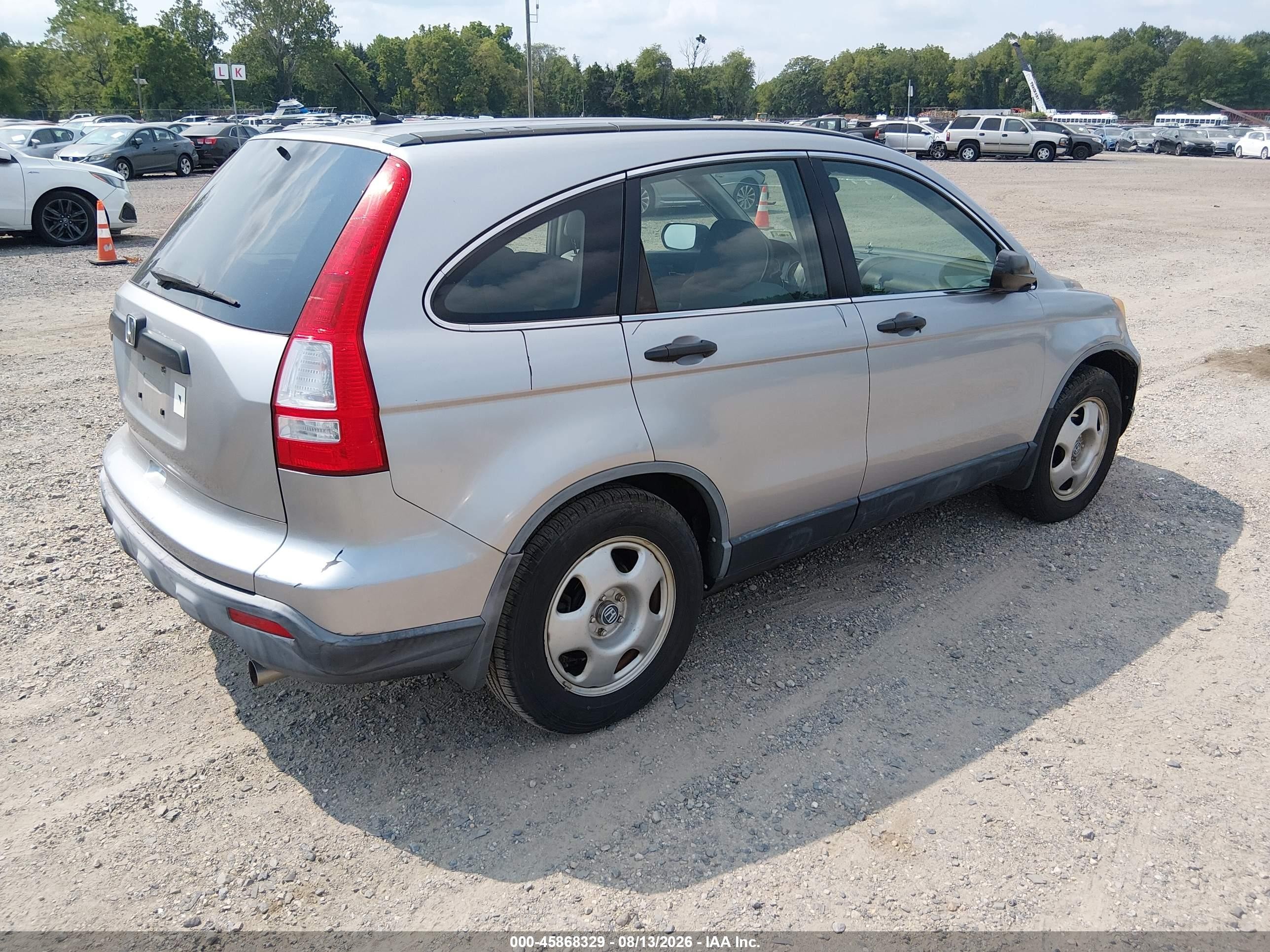2007 Honda Cr-v Lx Silver vin: JHLRE38367C070252