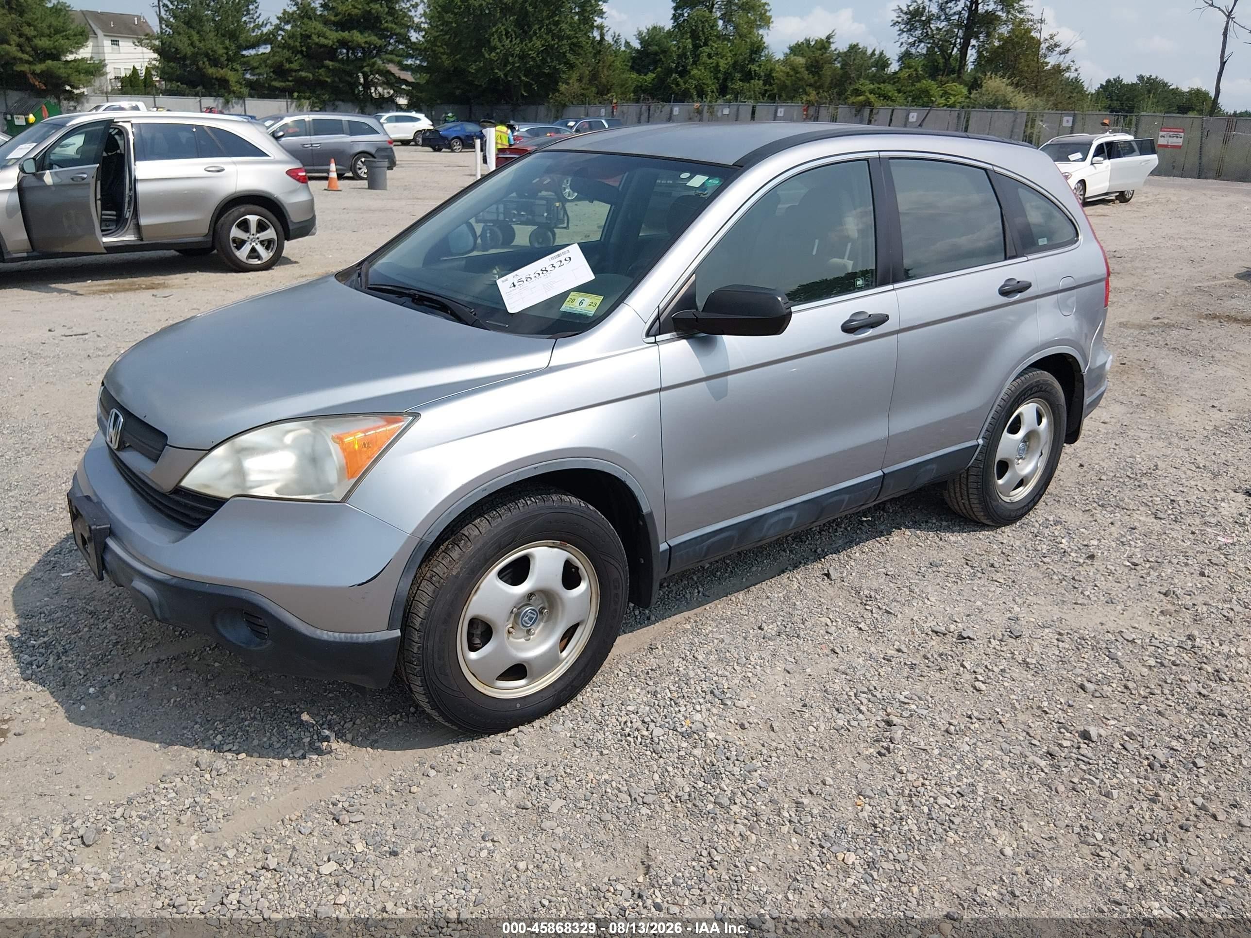 2007 Honda Cr-v Lx Silver vin: JHLRE38367C070252