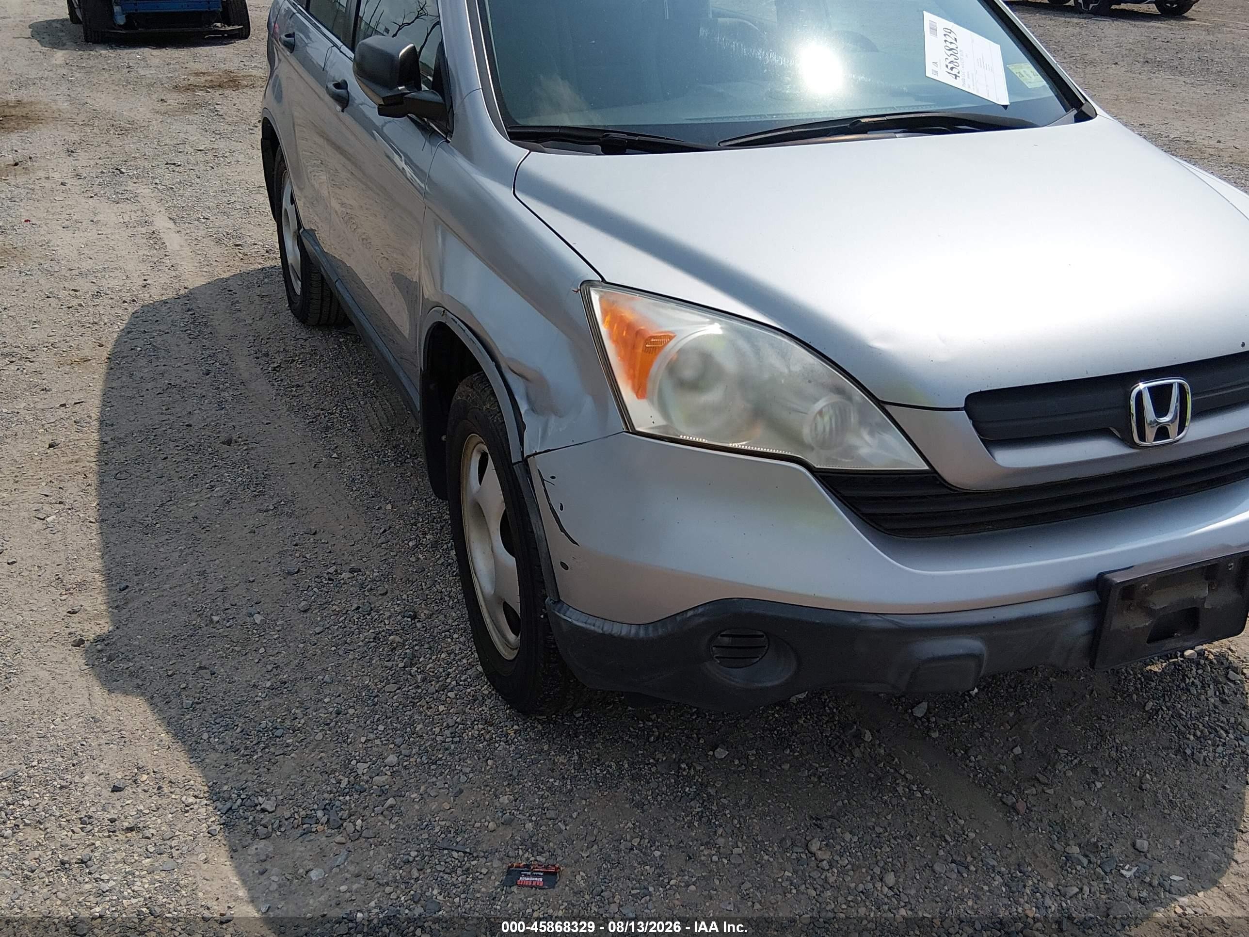 2007 Honda Cr-v Lx Silver vin: JHLRE38367C070252