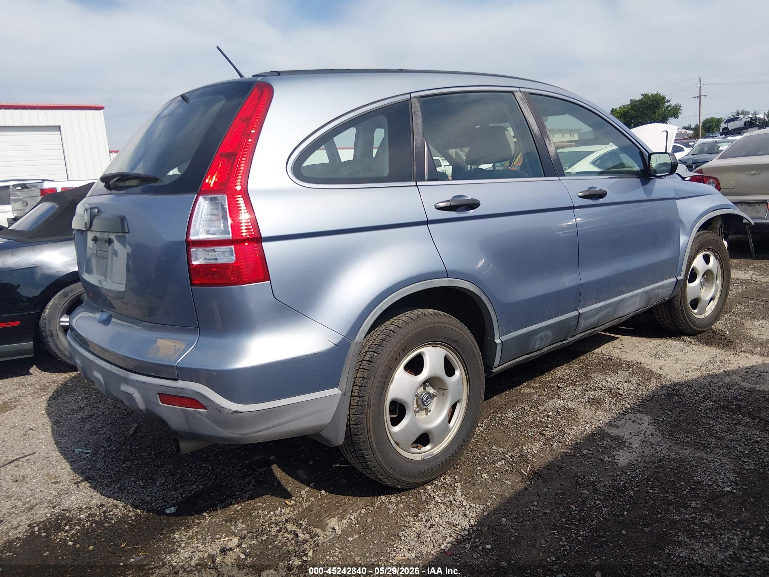 2007 Honda Cr-v Lx Light Blue vin: JHLRE38367C076374