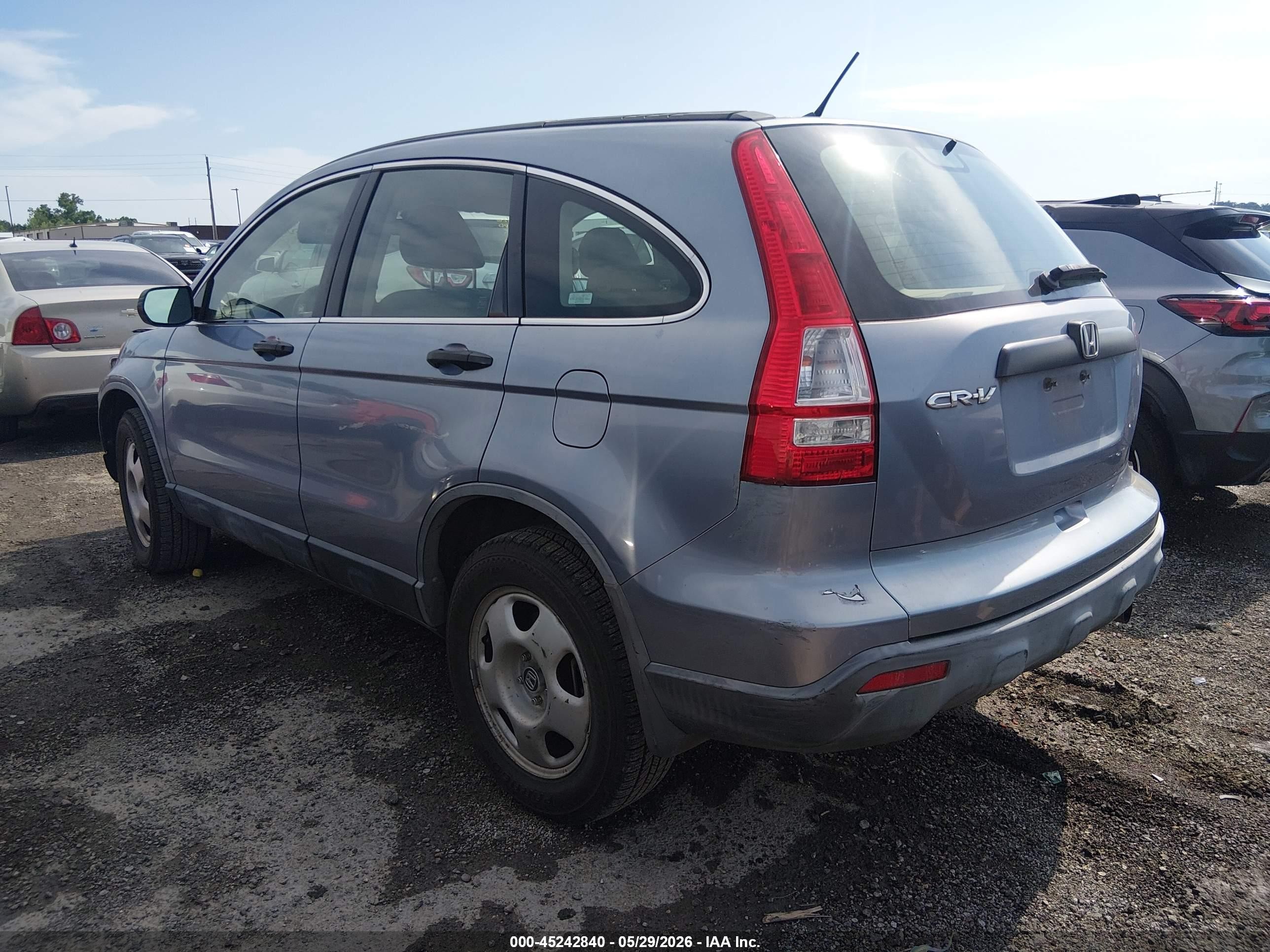 2007 Honda Cr-v Lx Light Blue vin: JHLRE38367C076374