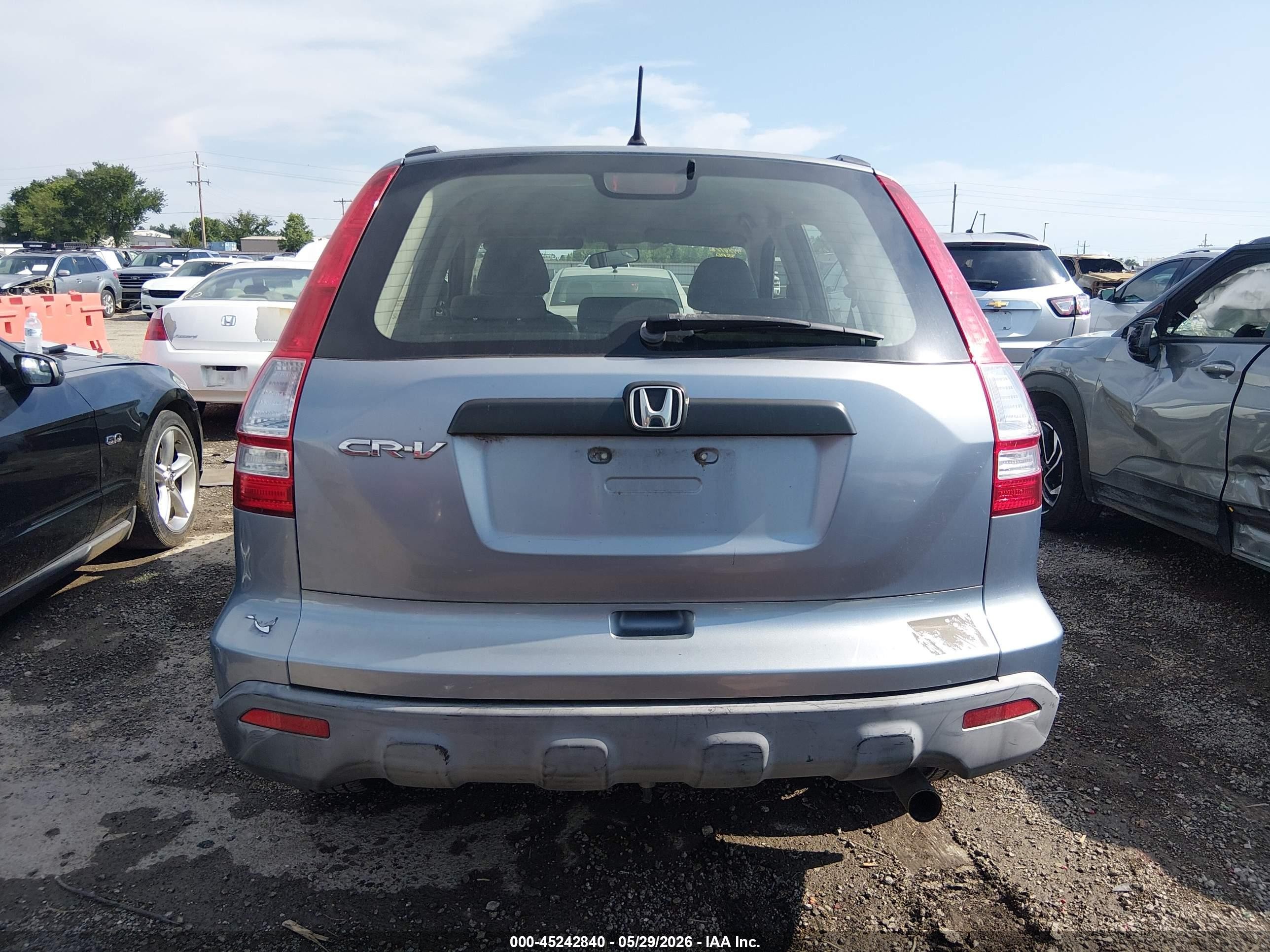 2007 Honda Cr-v Lx Light Blue vin: JHLRE38367C076374