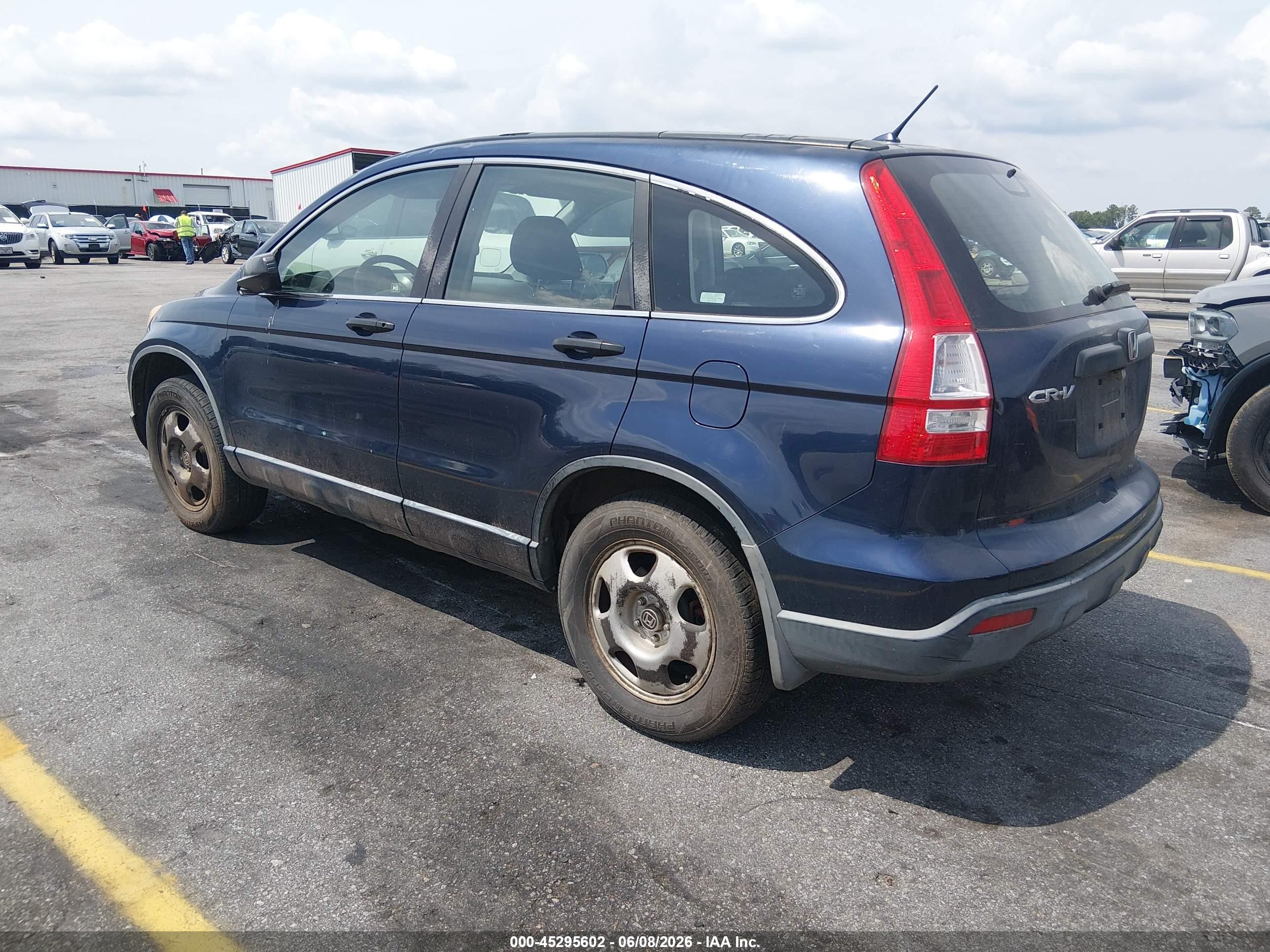 2008 Honda Cr-v Lx Blue vin: JHLRE38368C010571