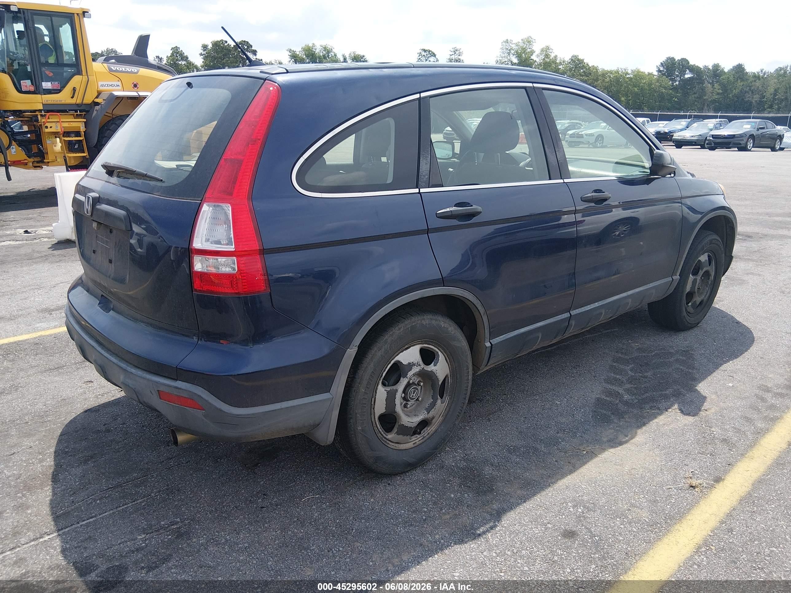 2008 Honda Cr-v Lx Blue vin: JHLRE38368C010571