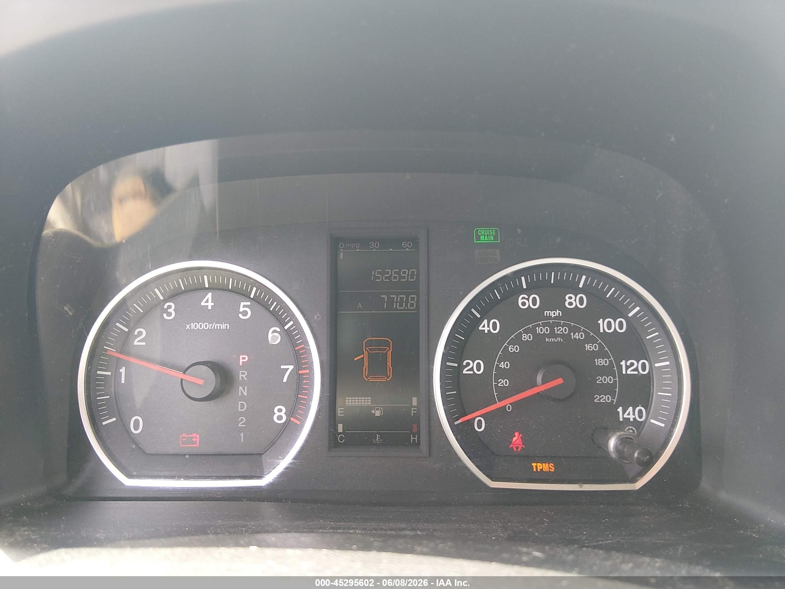 2008 Honda Cr-v Lx Blue vin: JHLRE38368C010571