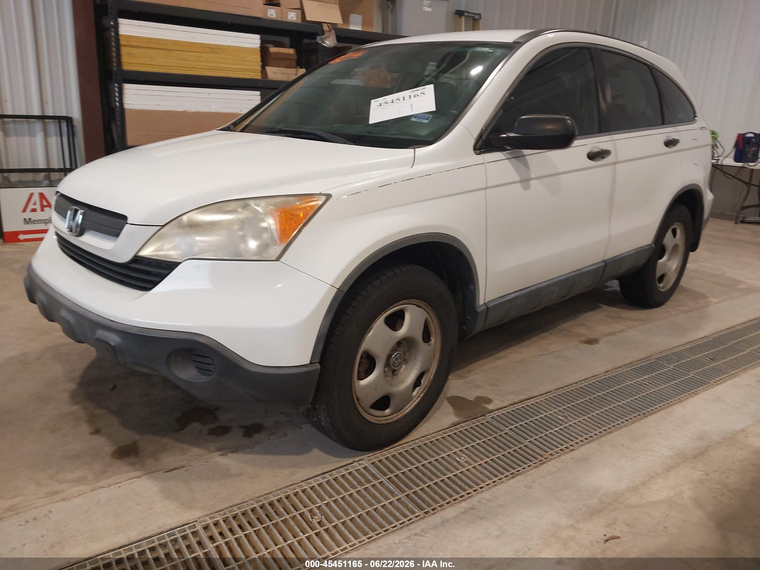 2008 Honda Cr-v Lx White vin: JHLRE38368C016094