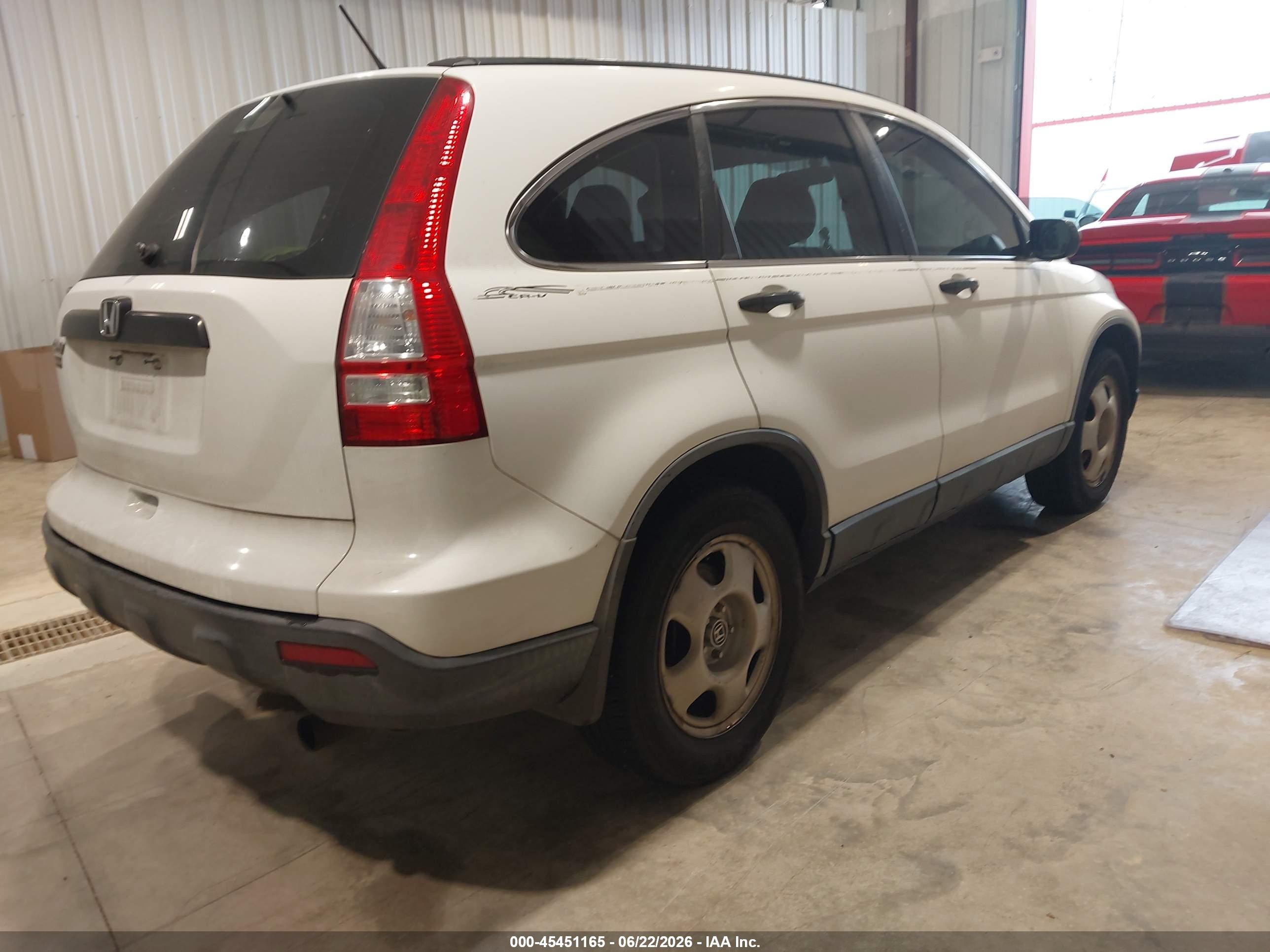 2008 Honda Cr-v Lx White vin: JHLRE38368C016094