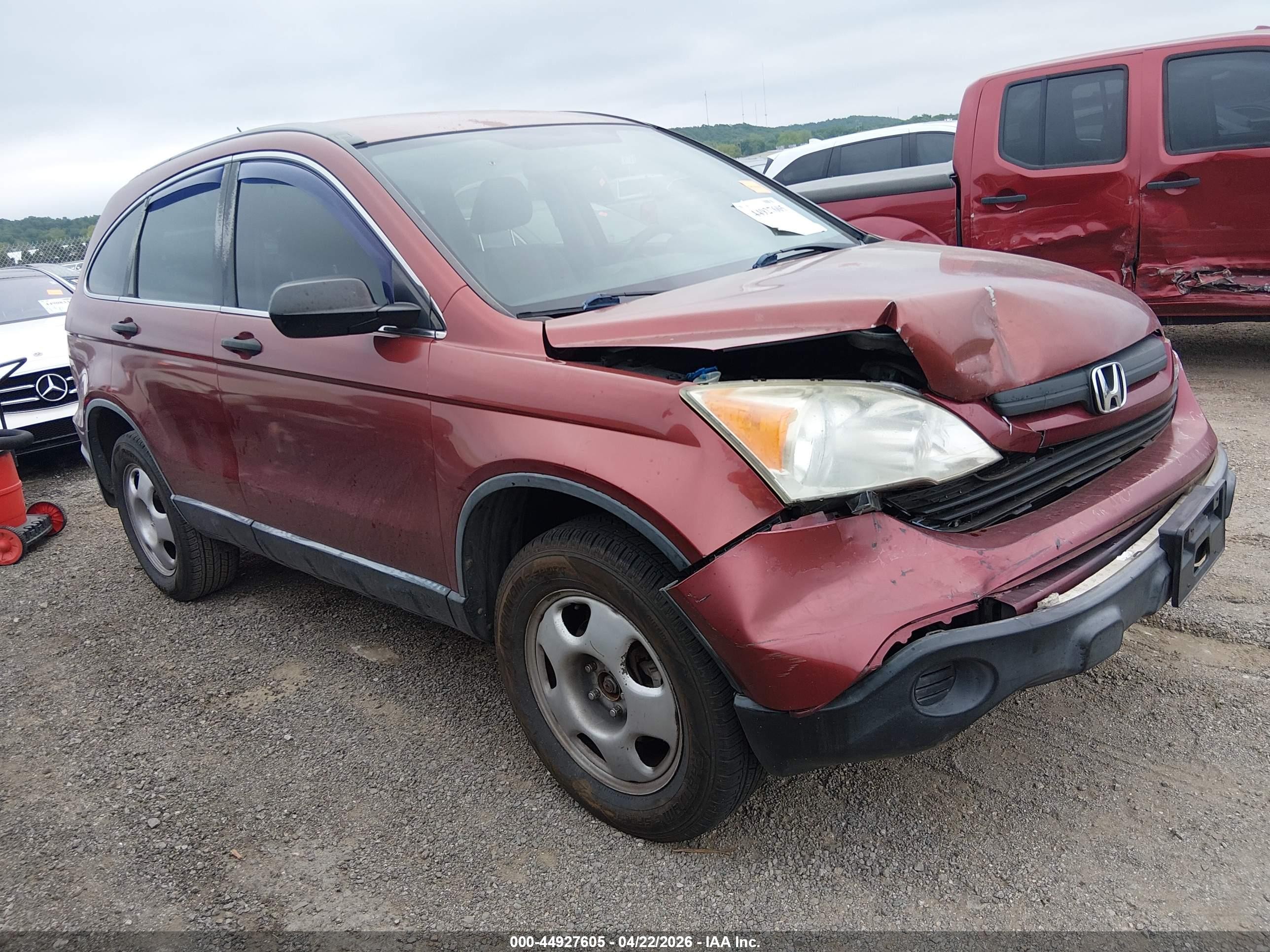 2008 Honda Cr-v Lx Red vin: JHLRE38368C056935