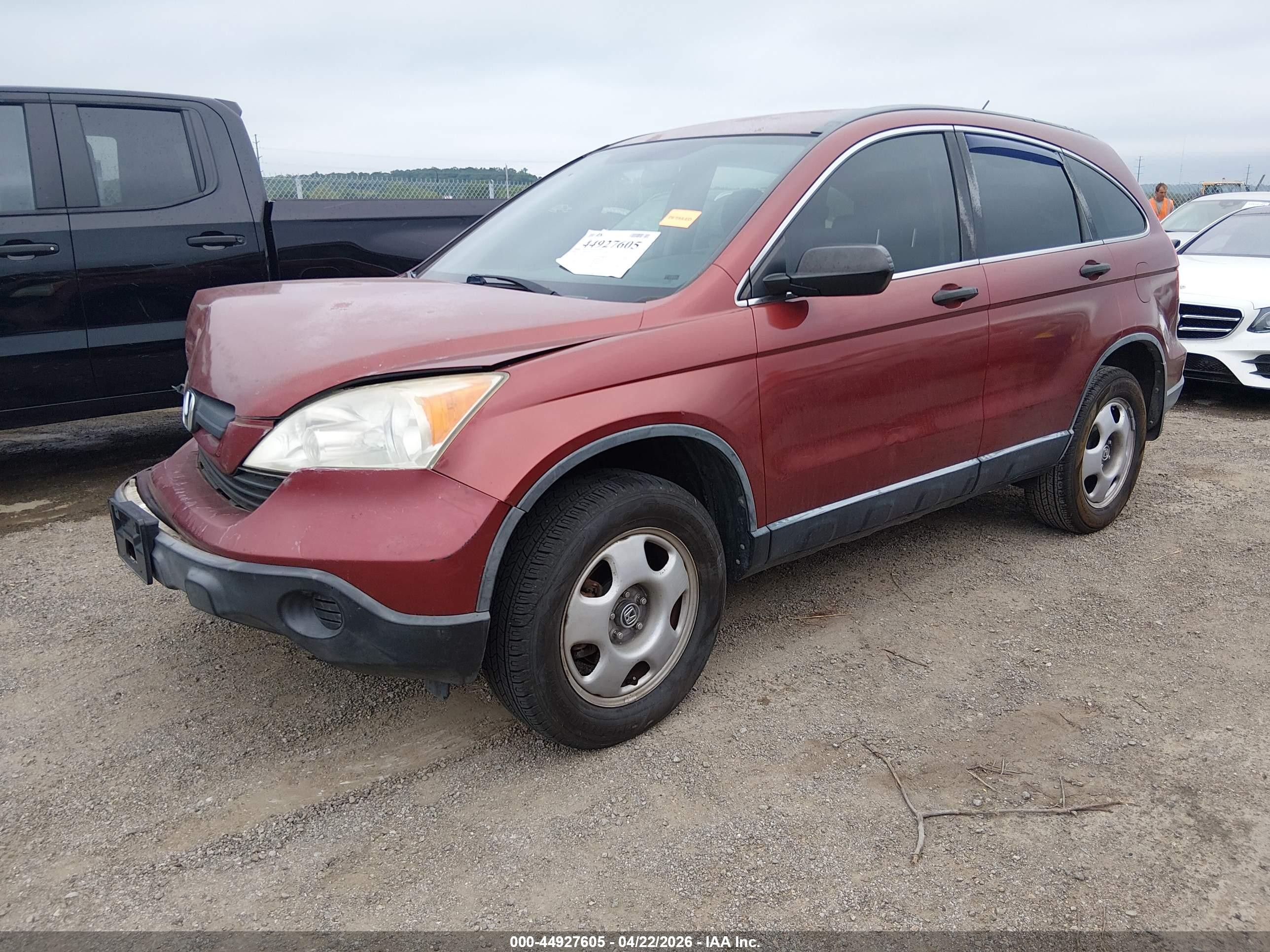 2008 Honda Cr-v Lx Red vin: JHLRE38368C056935