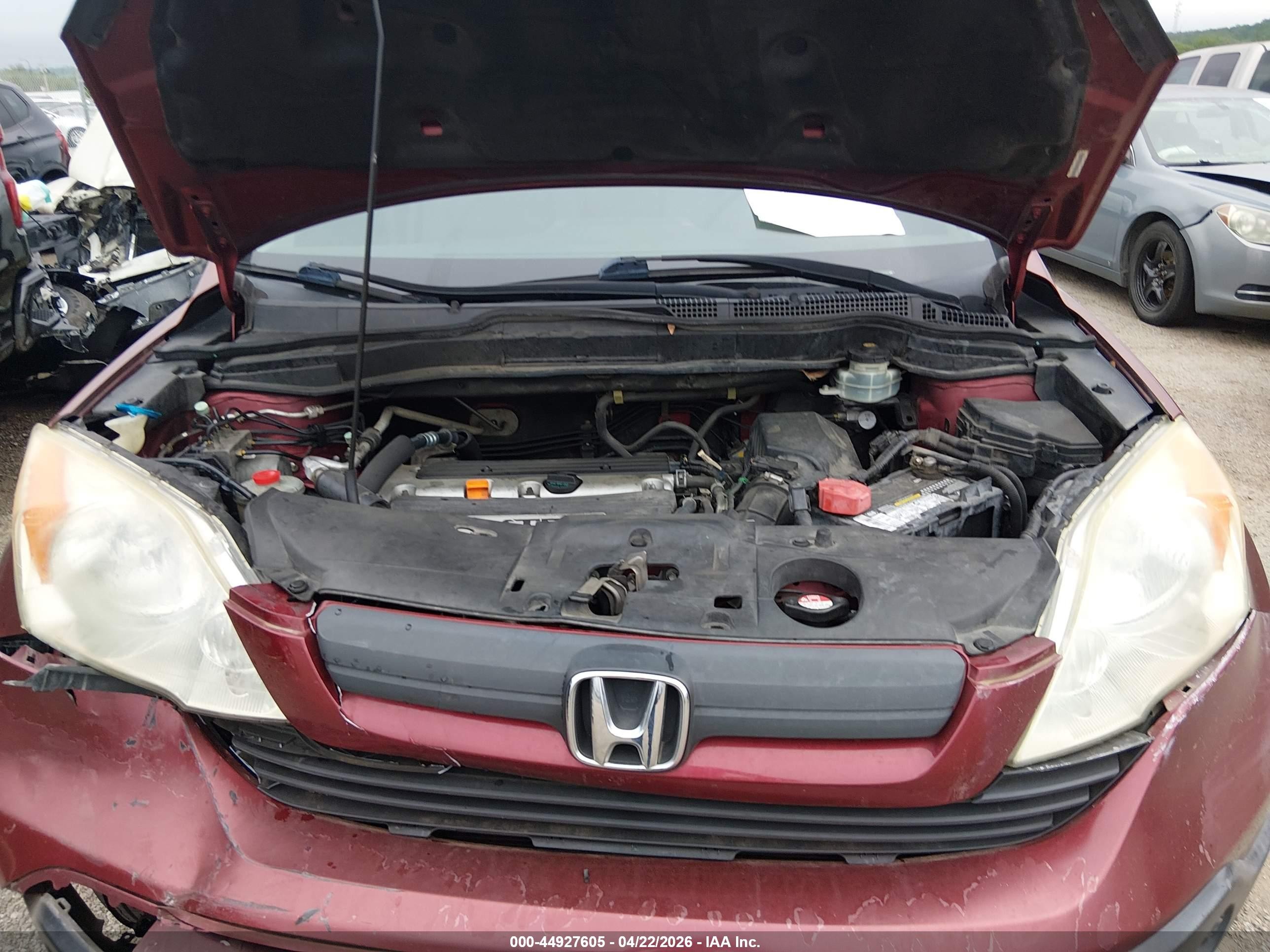 2008 Honda Cr-v Lx Red vin: JHLRE38368C056935