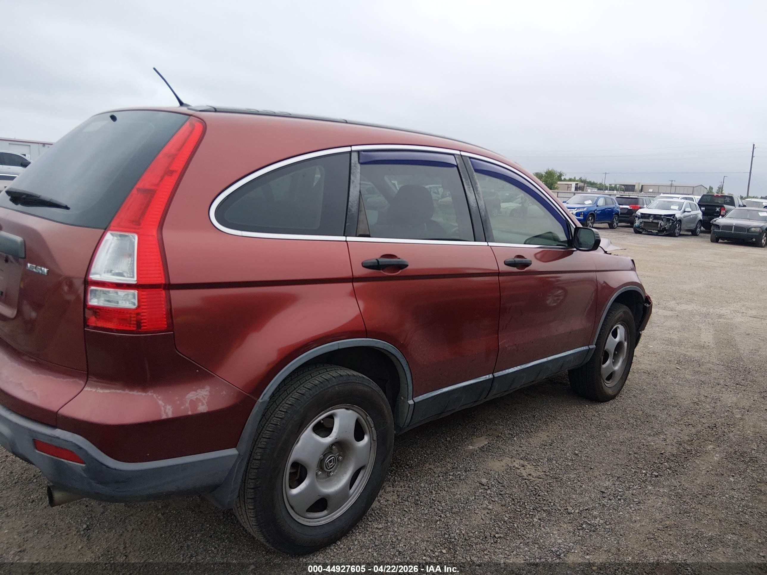 2008 Honda Cr-v Lx Red vin: JHLRE38368C056935
