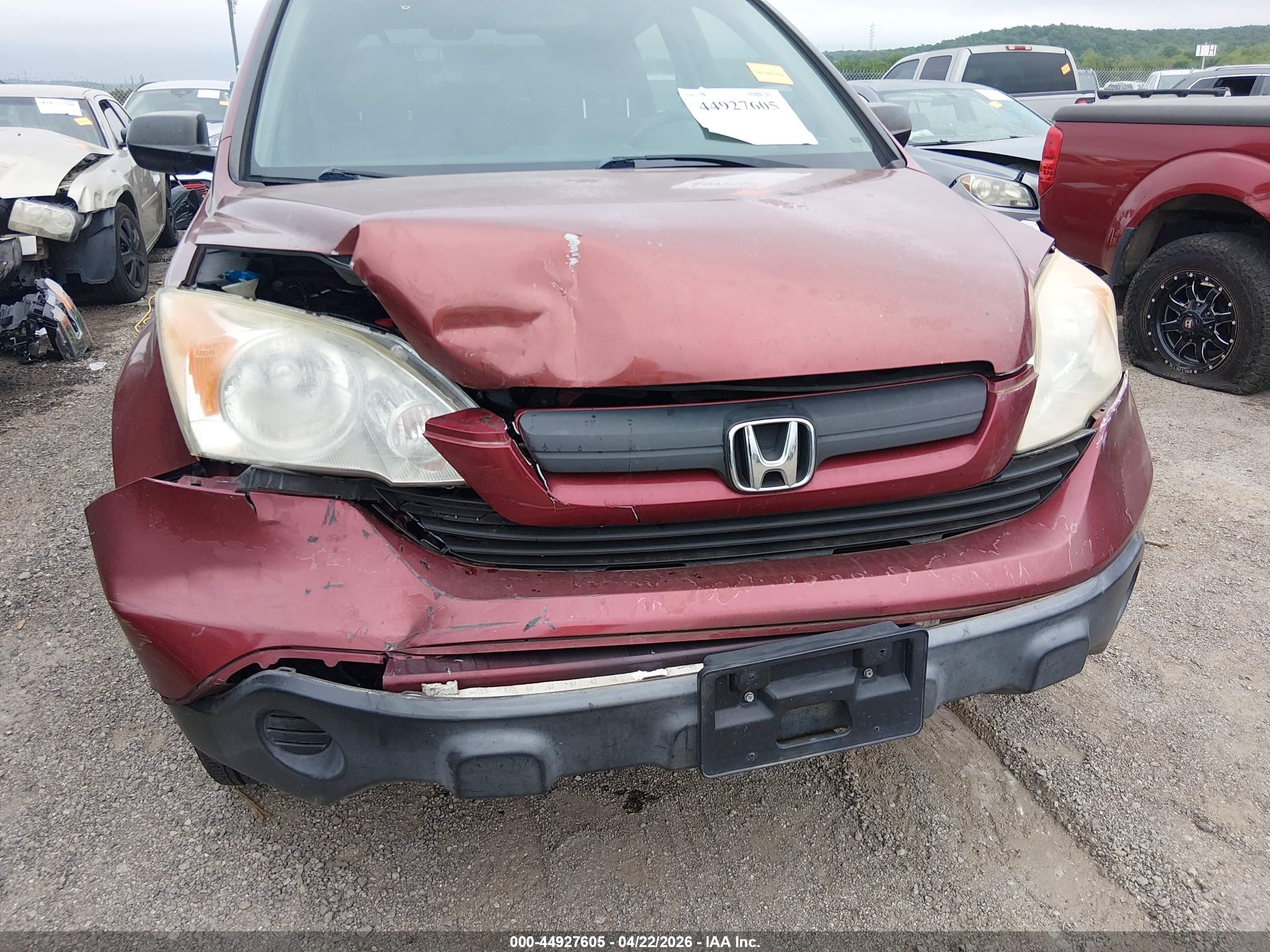 2008 Honda Cr-v Lx Red vin: JHLRE38368C056935