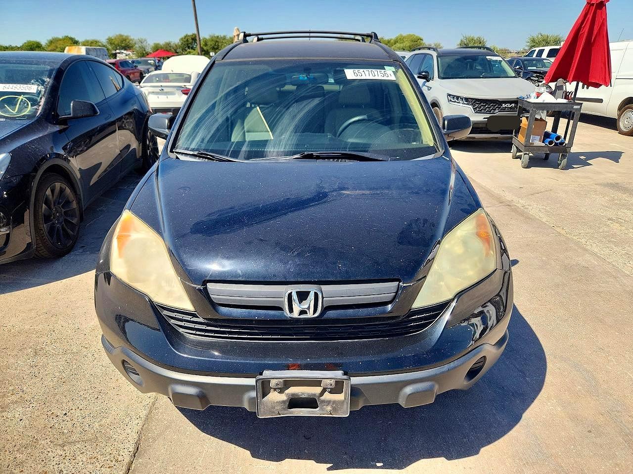 2007 Honda Cr-v Lx Black vin: JHLRE38377C036689
