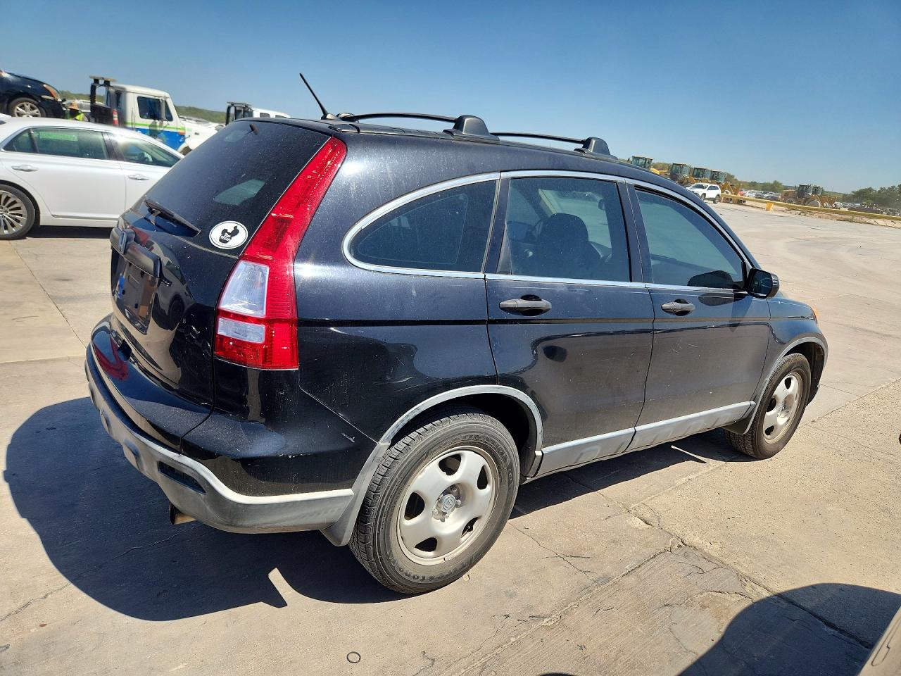 2007 Honda Cr-v Lx Black vin: JHLRE38377C036689