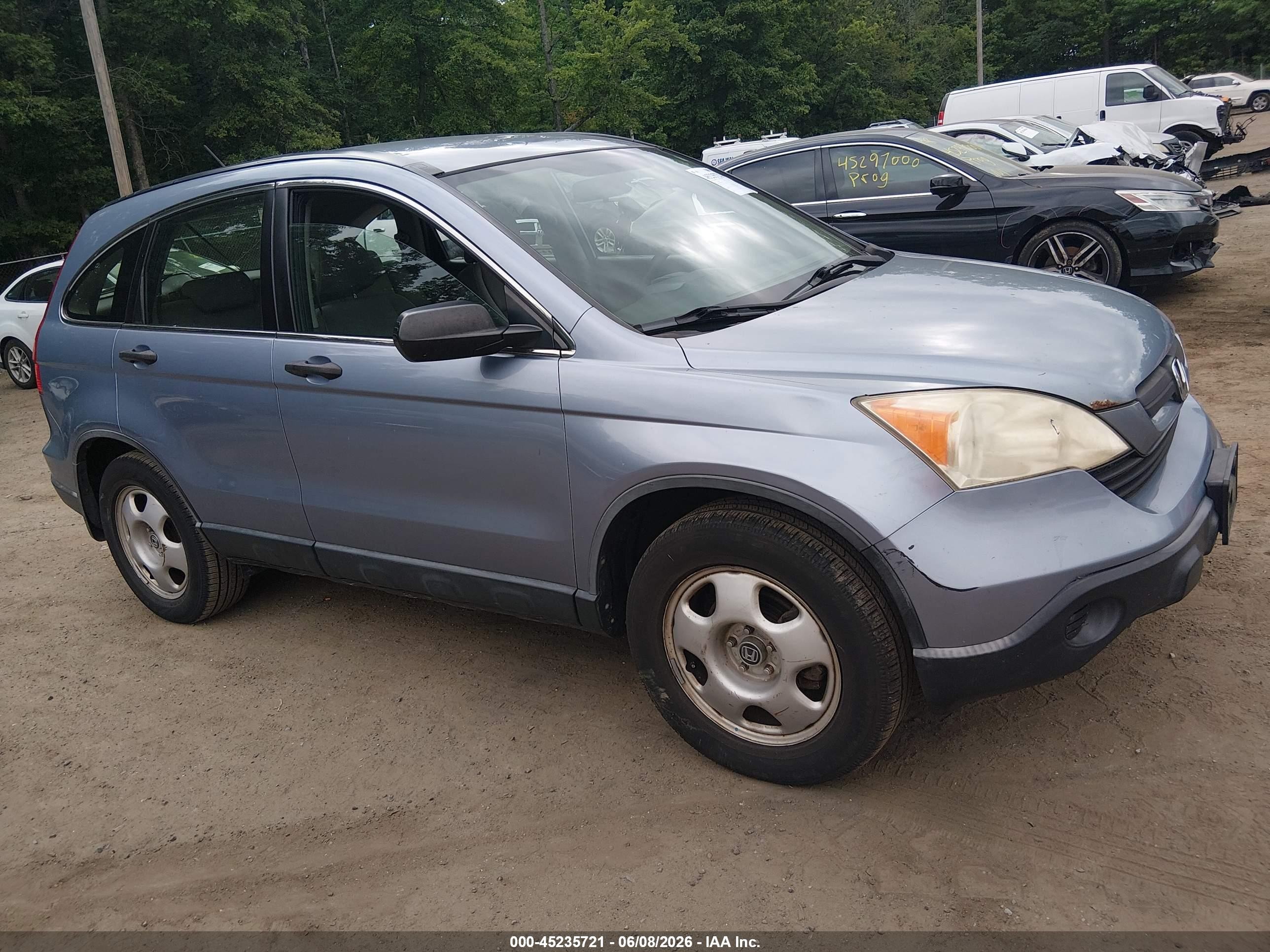 2007 Honda Cr-v Lx Light Blue vin: JHLRE38377C040337