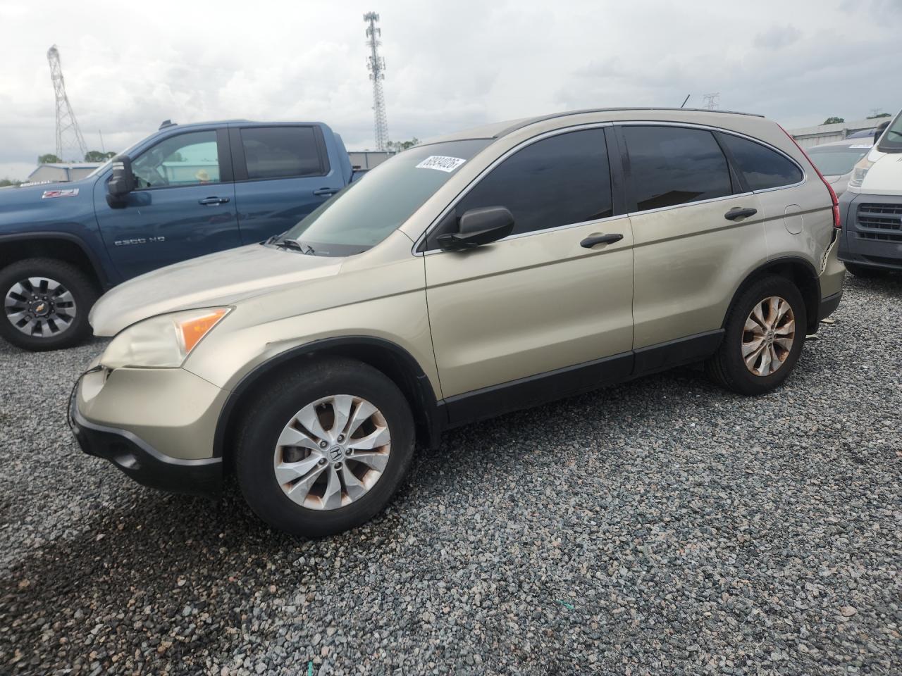 2007 Honda Cr-v Lx Beige vin: JHLRE38377C066680