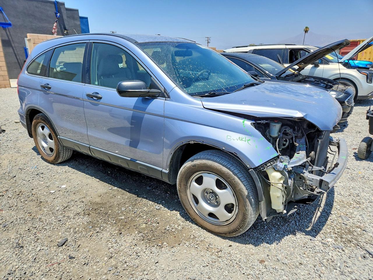 2008 Honda Cr-v Lx Blue vin: JHLRE38378C010644