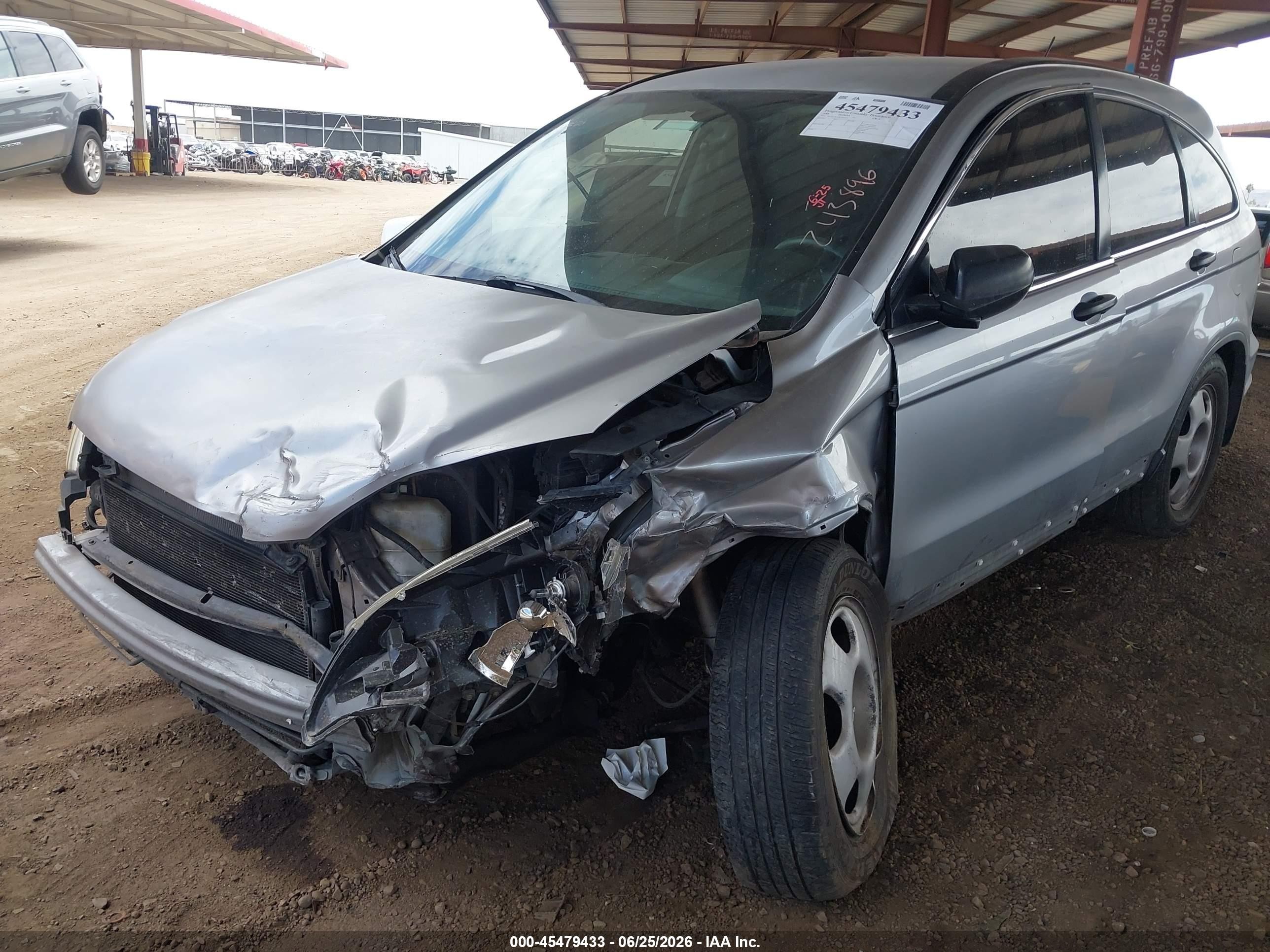 2008 Honda Cr-v Lx Silver vin: JHLRE38378C027251