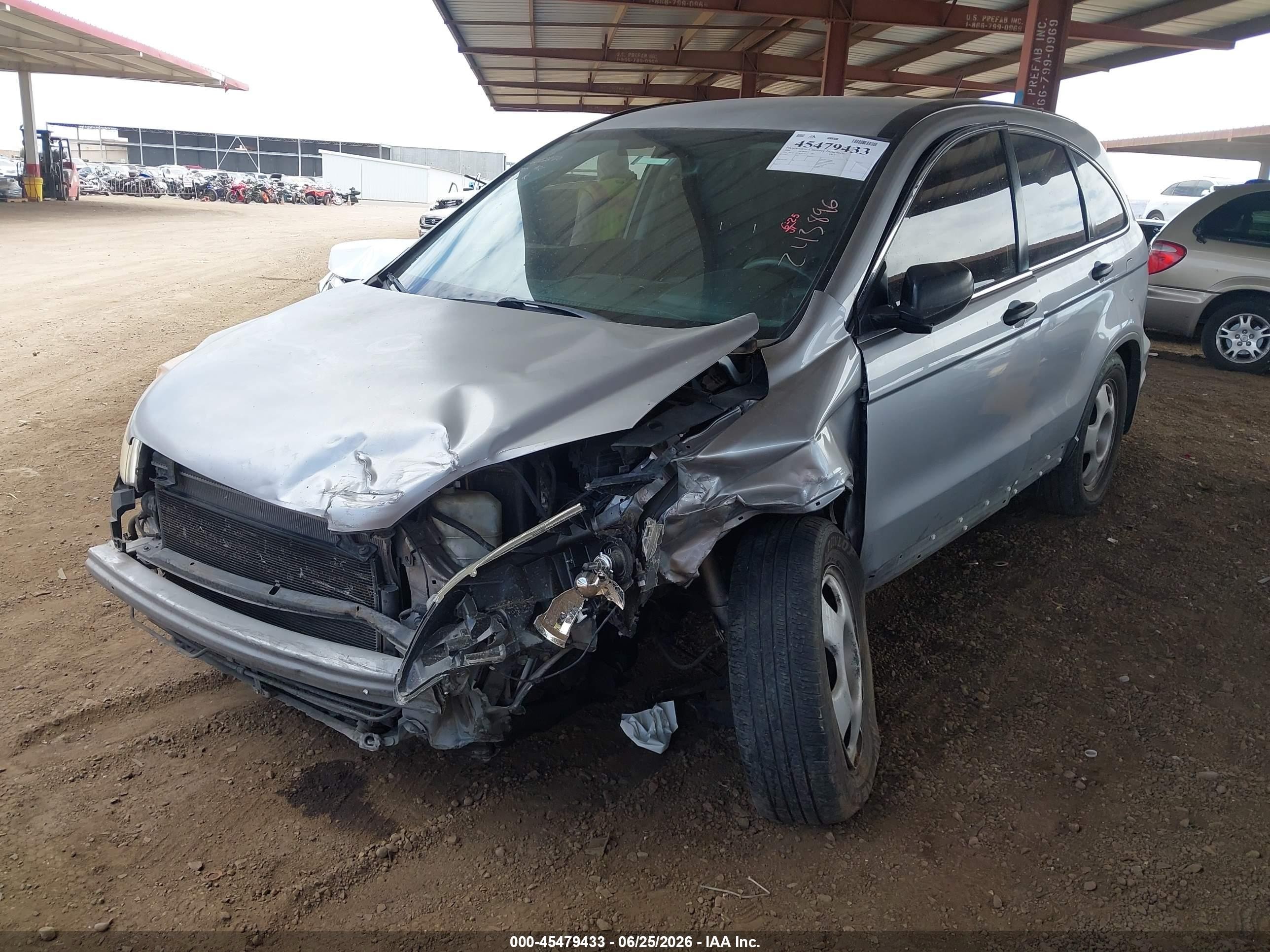 2008 Honda Cr-v Lx Silver vin: JHLRE38378C027251