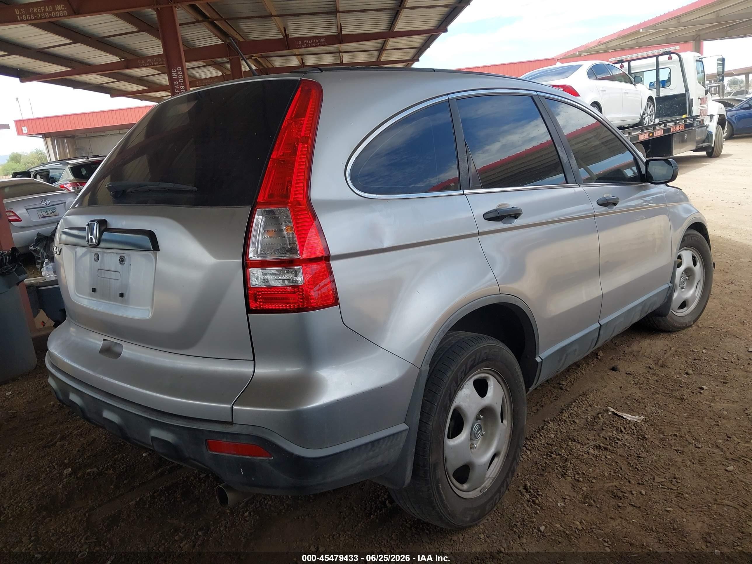 2008 Honda Cr-v Lx Silver vin: JHLRE38378C027251