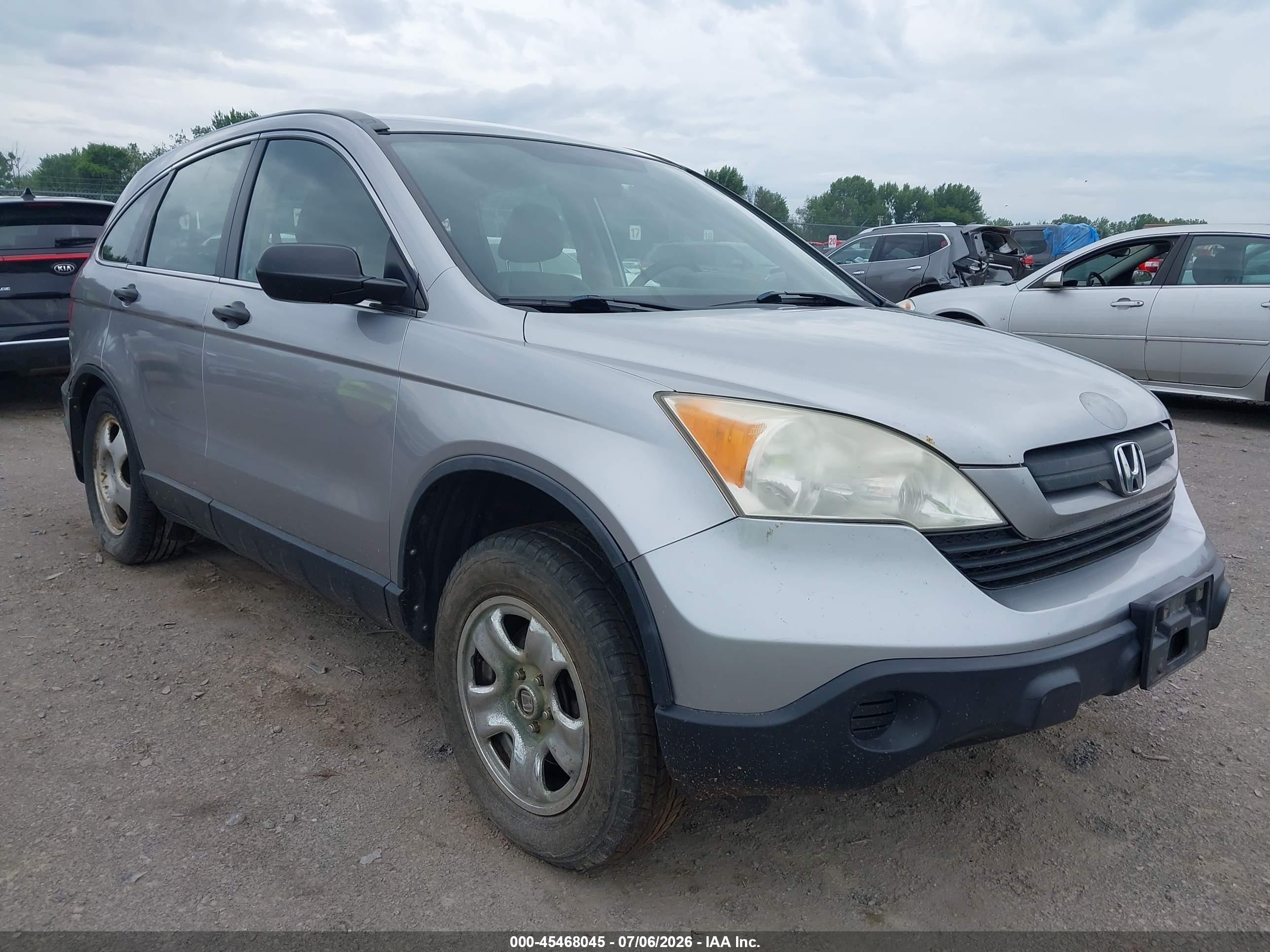 2008 Honda Cr-v Lx Silver vin: JHLRE38378C031297