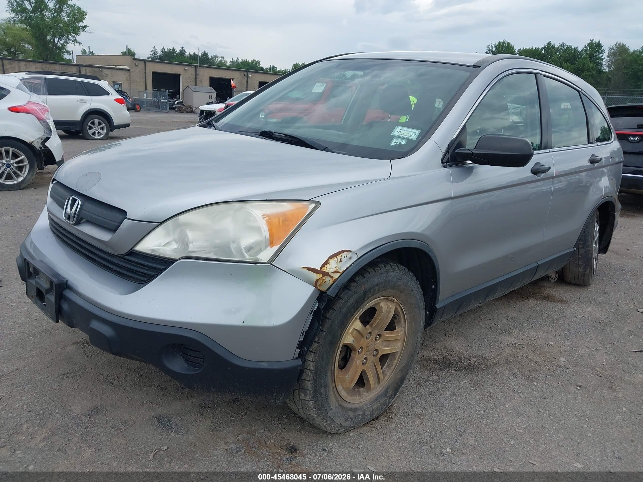 2008 Honda Cr-v Lx Silver vin: JHLRE38378C031297