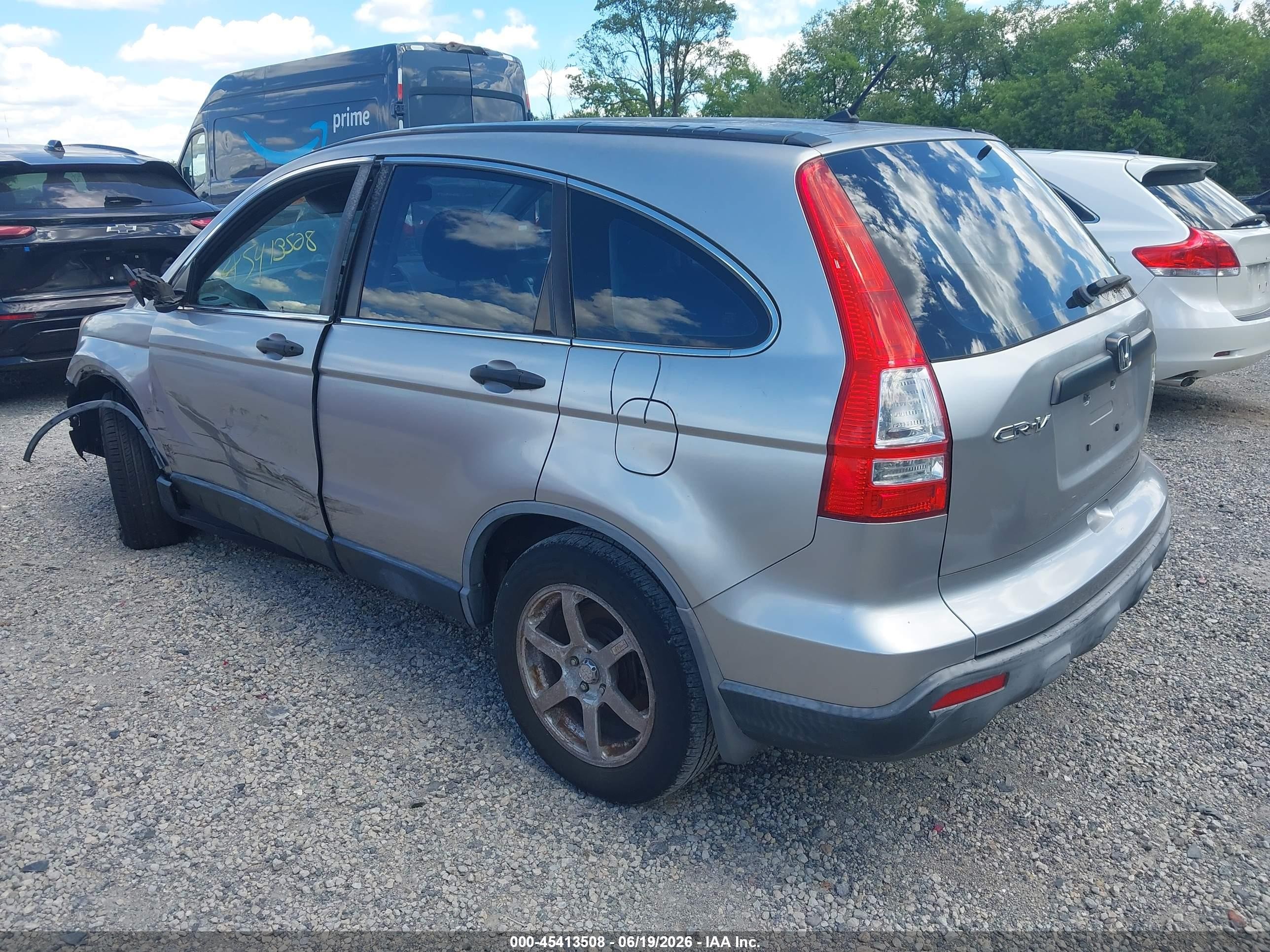 2007 Honda Cr-v Lx Silver vin: JHLRE38387C011669