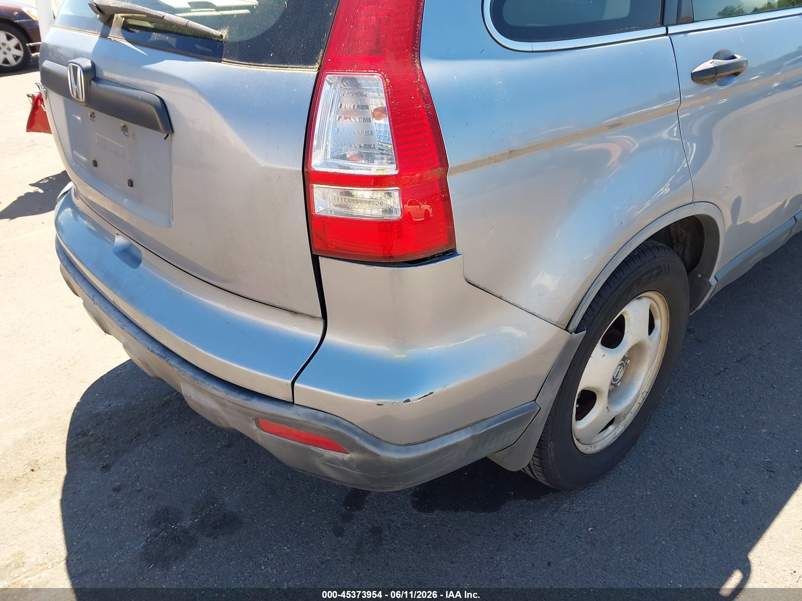 2007 Honda Cr-v Lx Blue vin: JHLRE38387C014216