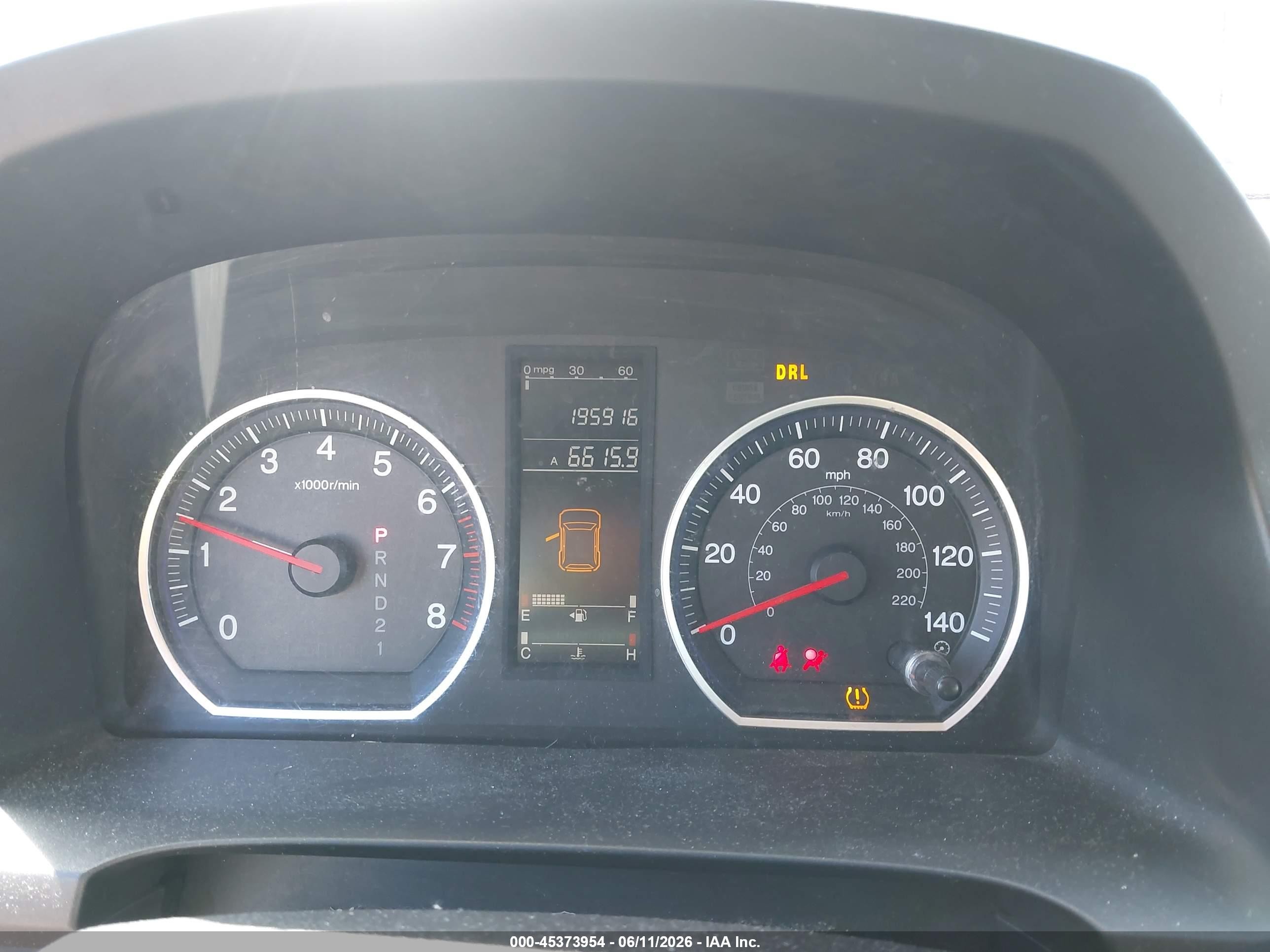 2007 Honda Cr-v Lx Blue vin: JHLRE38387C014216