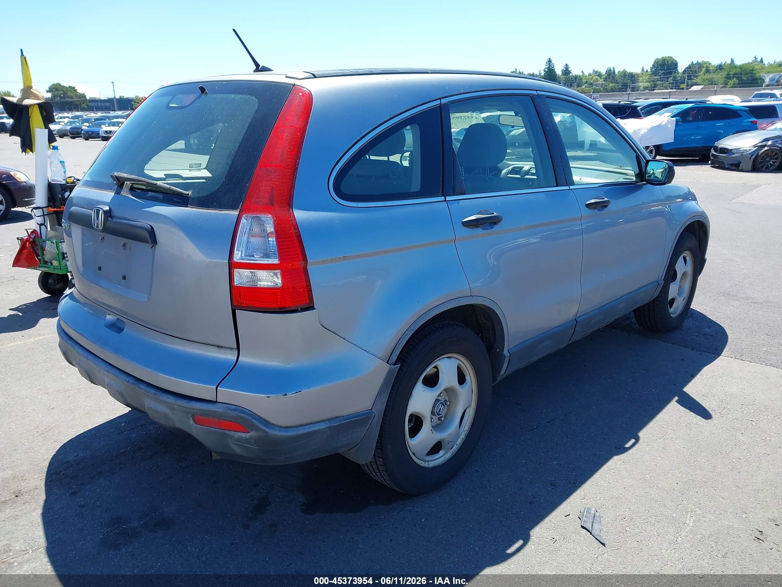 2007 Honda Cr-v Lx Blue vin: JHLRE38387C014216