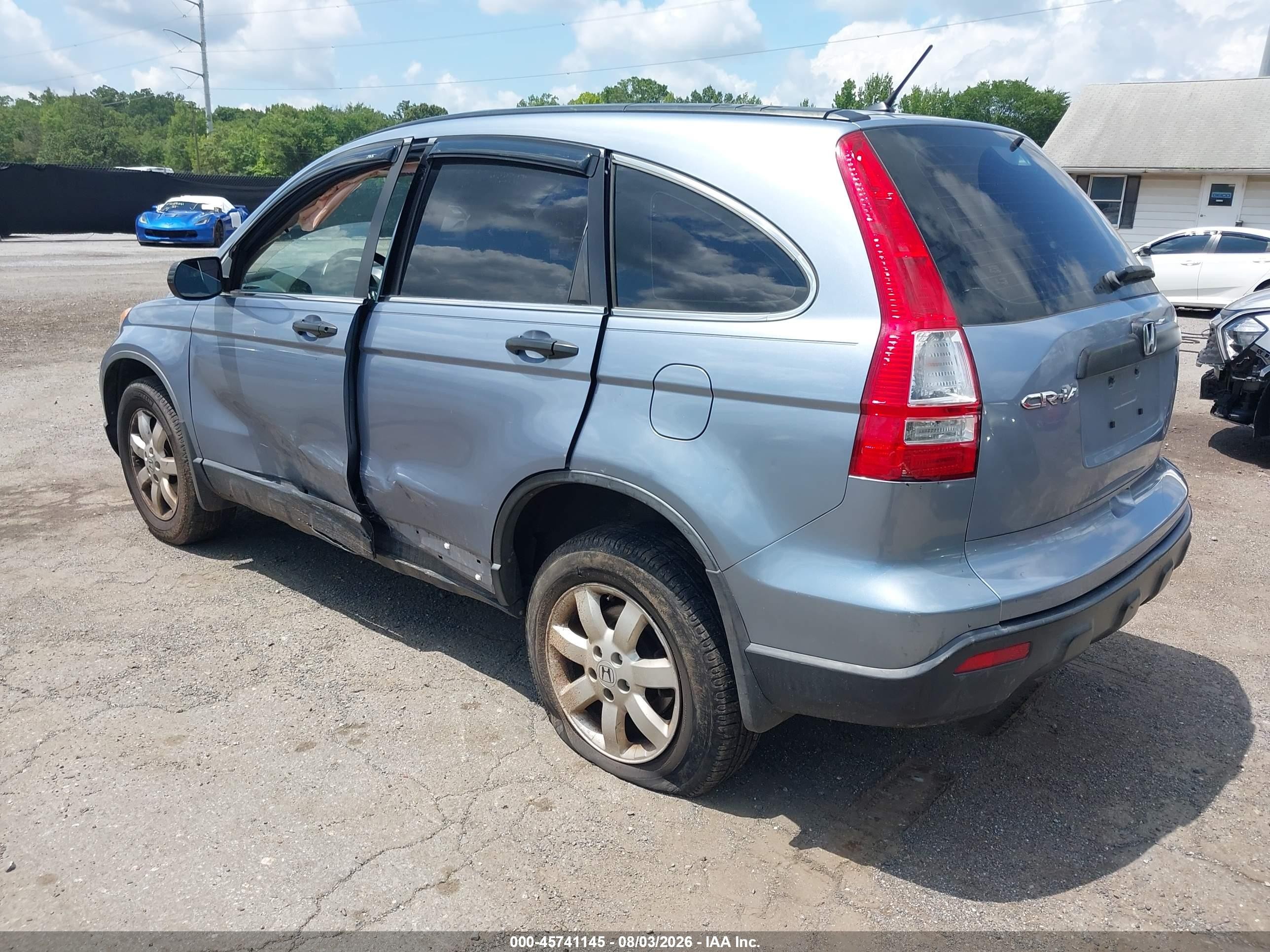 2007 Honda Cr-v Lx Blue vin: JHLRE38387C030304