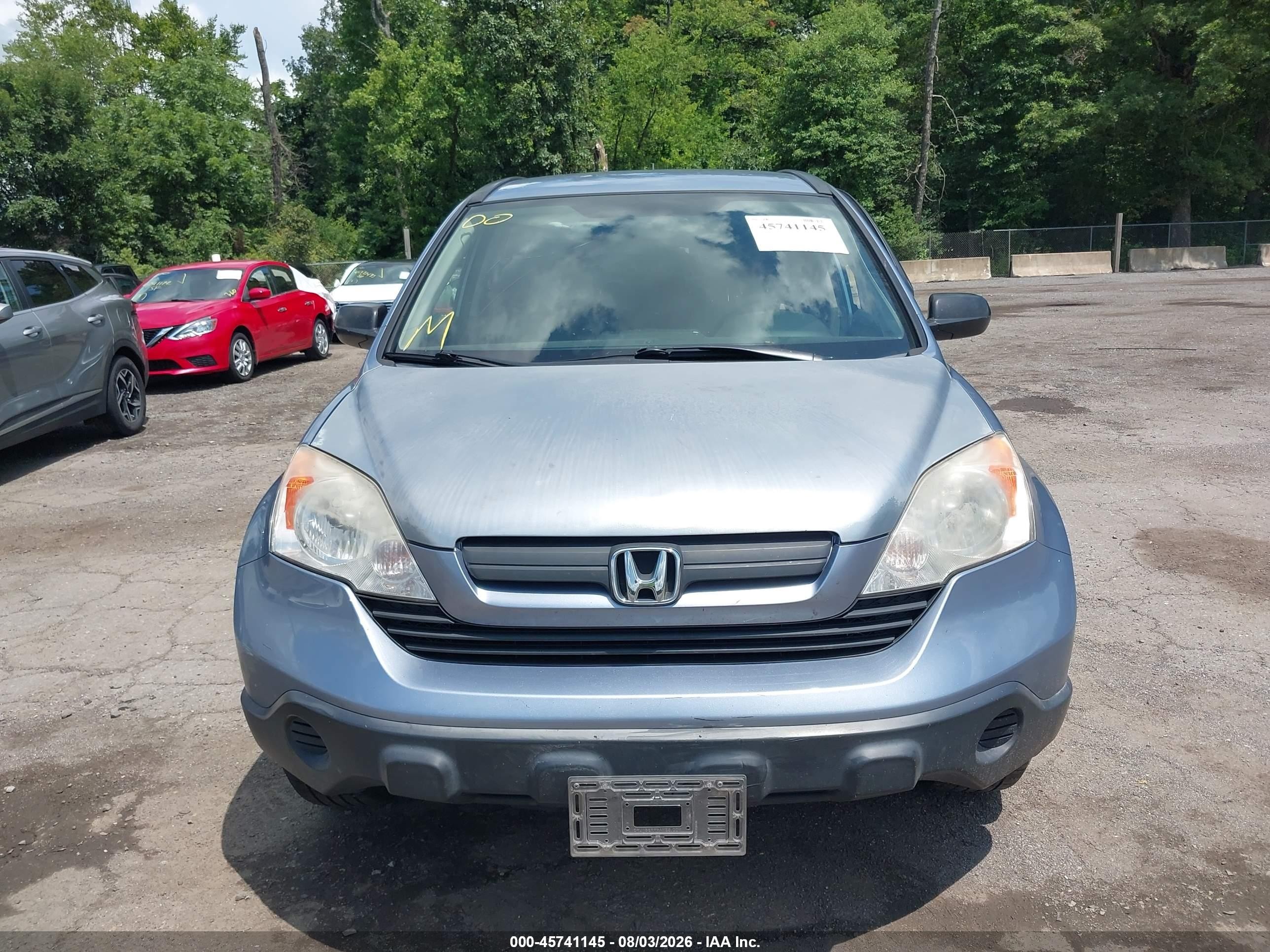 2007 Honda Cr-v Lx Blue vin: JHLRE38387C030304