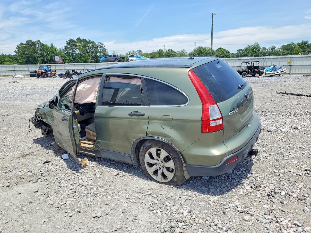 2007 Honda Cr-v Lx Green vin: JHLRE38387C065411