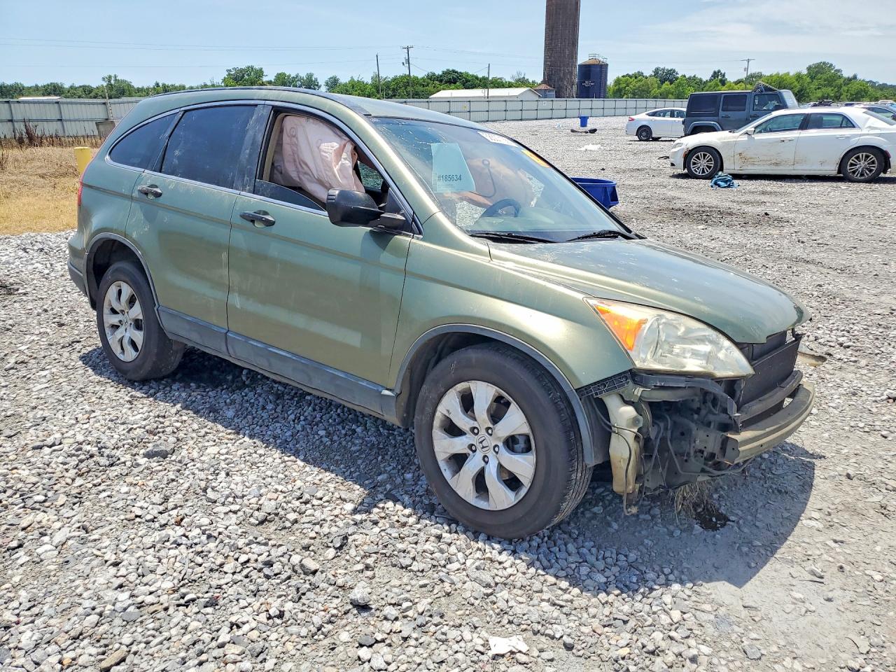 2007 Honda Cr-v Lx Green vin: JHLRE38387C065411
