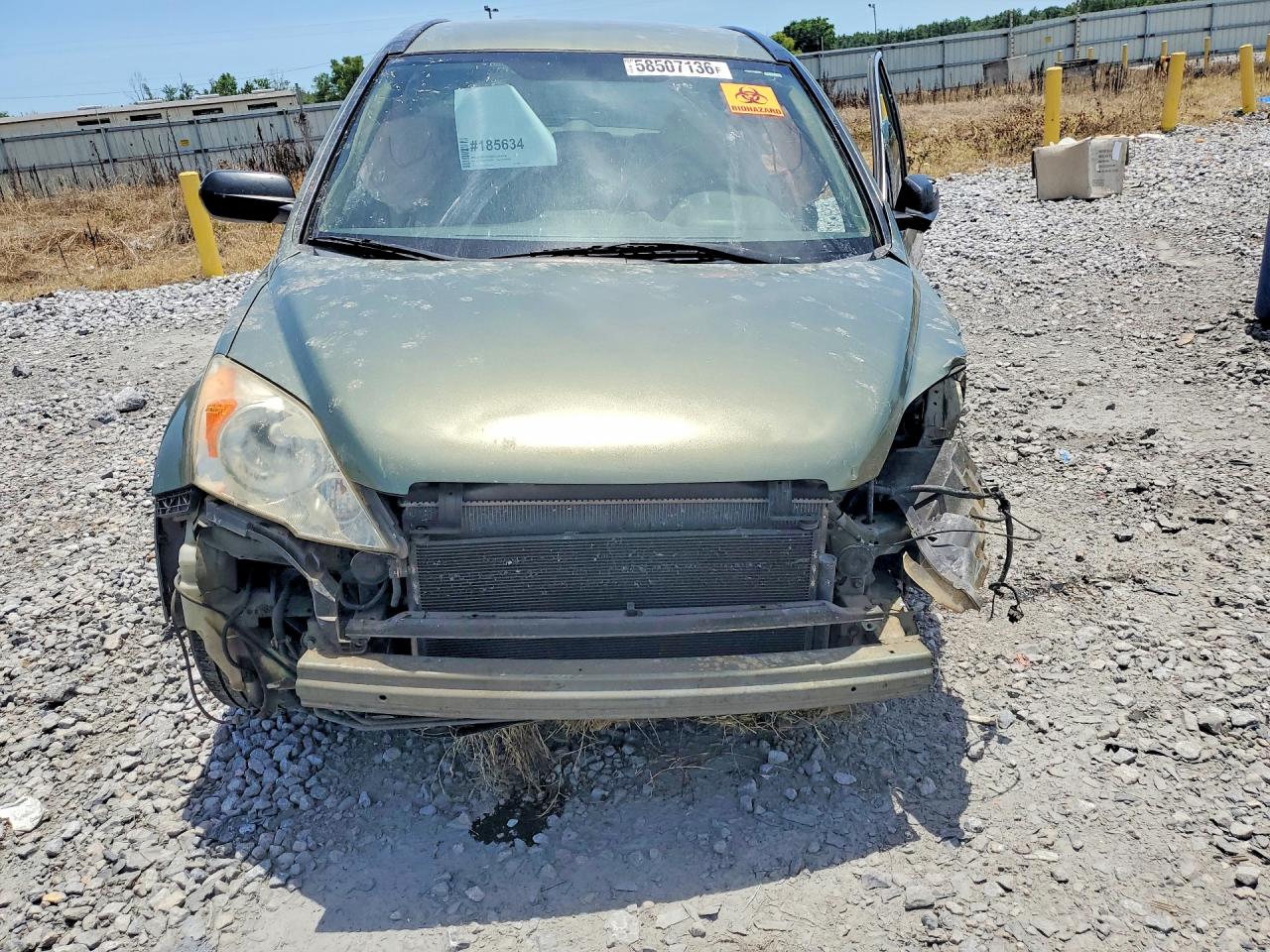 2007 Honda Cr-v Lx Green vin: JHLRE38387C065411