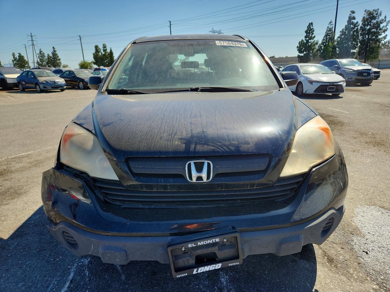 2007 Honda Cr-v Lx Black vin: JHLRE38387C071032