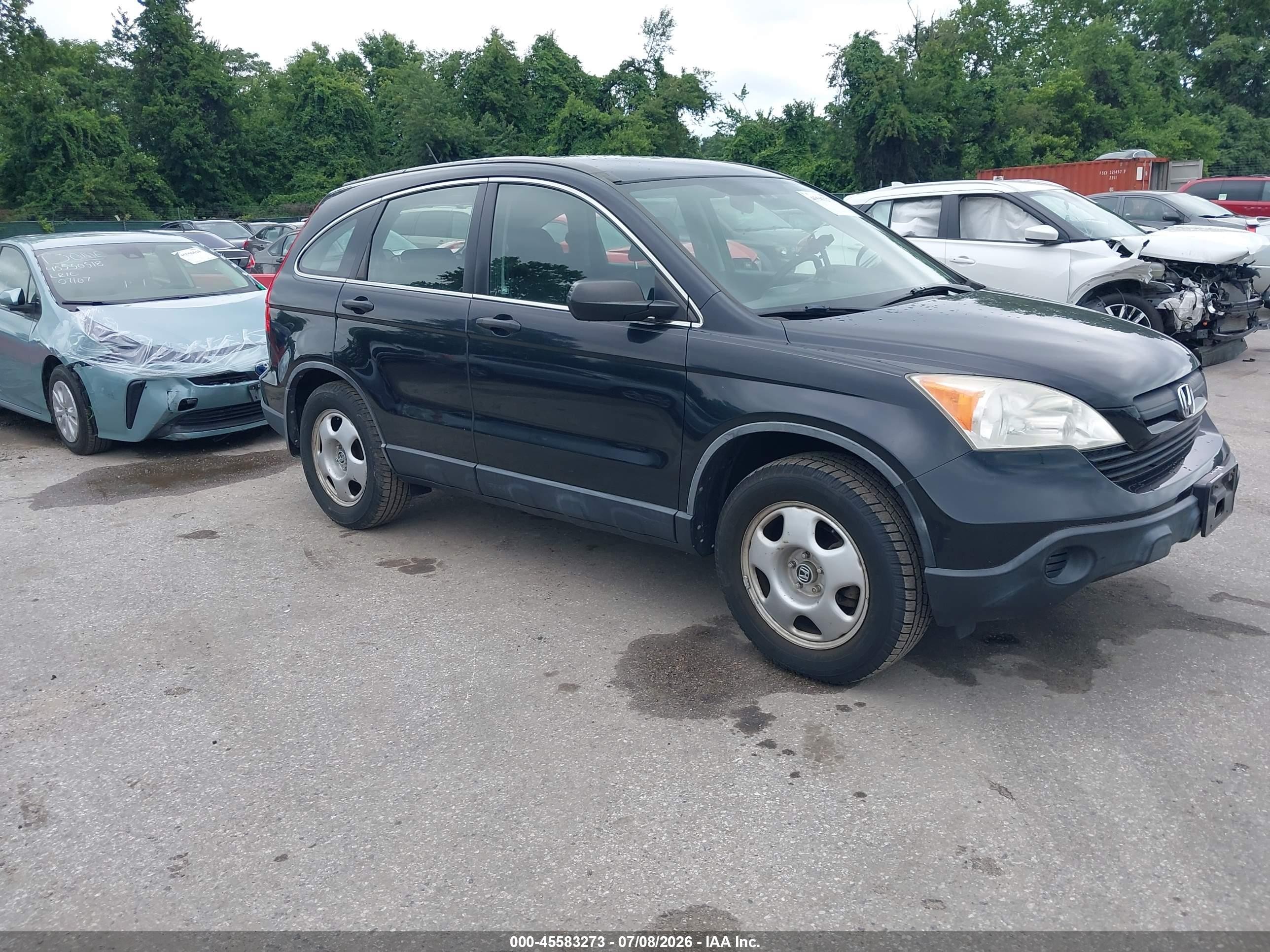 2008 Honda Cr-v Lx Black vin: JHLRE38388C002360