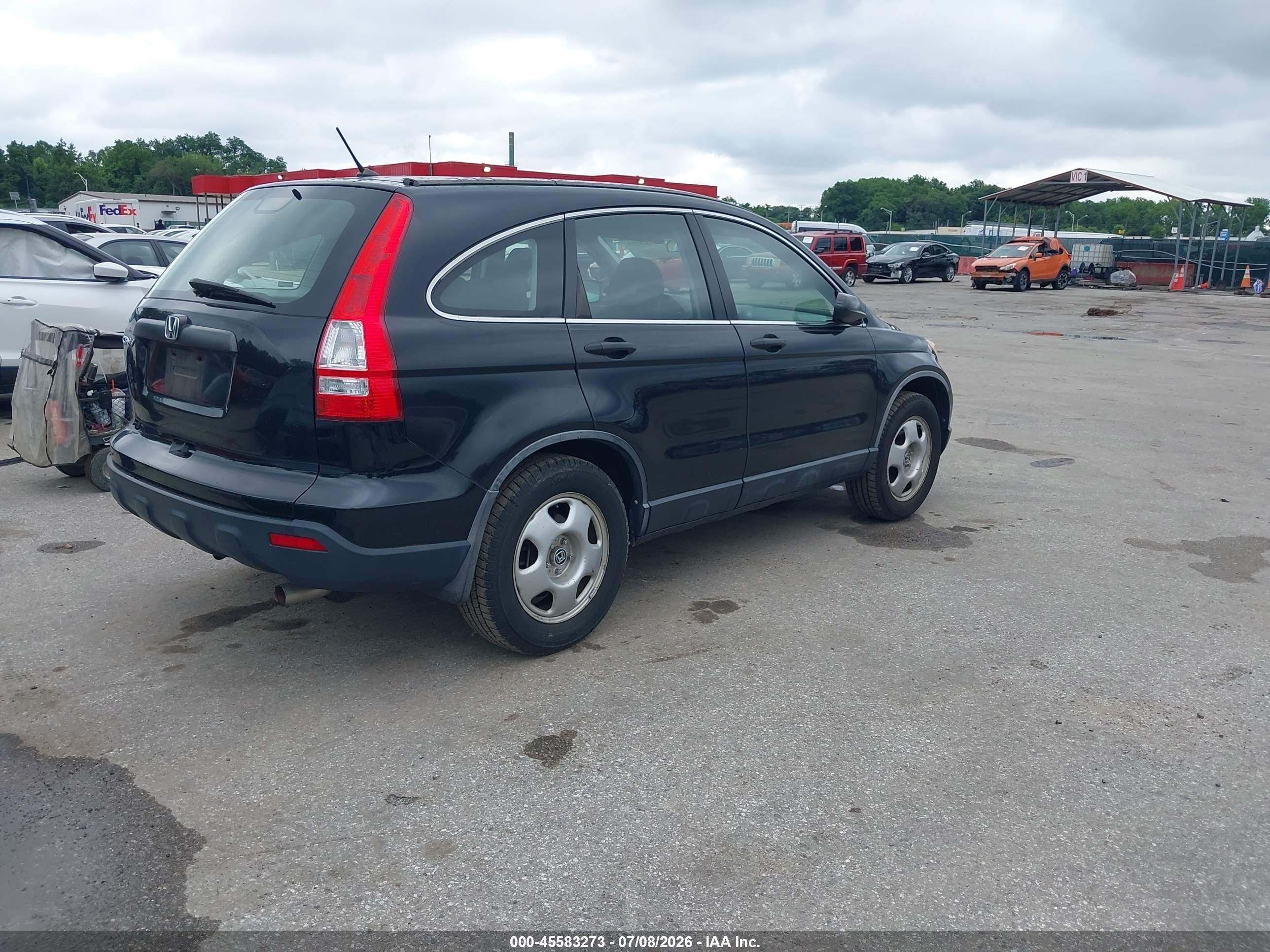2008 Honda Cr-v Lx Black vin: JHLRE38388C002360