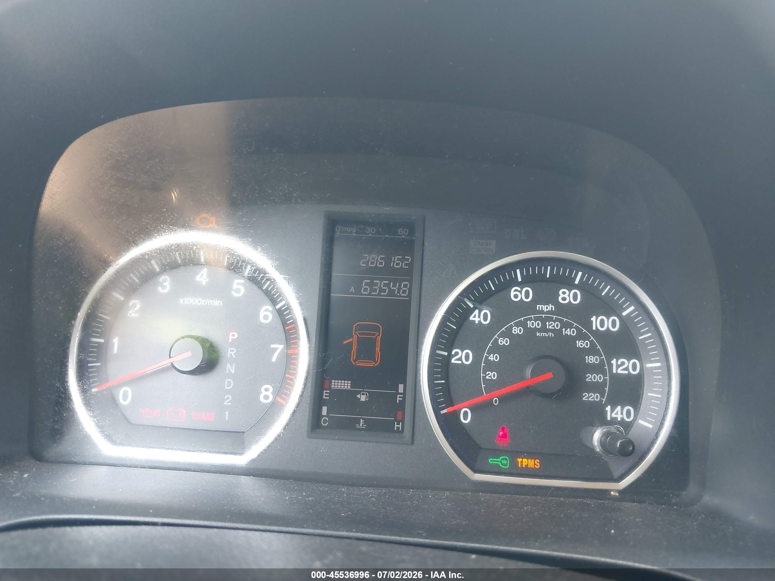 2007 Honda Cr-v Lx Green vin: JHLRE38397C004505