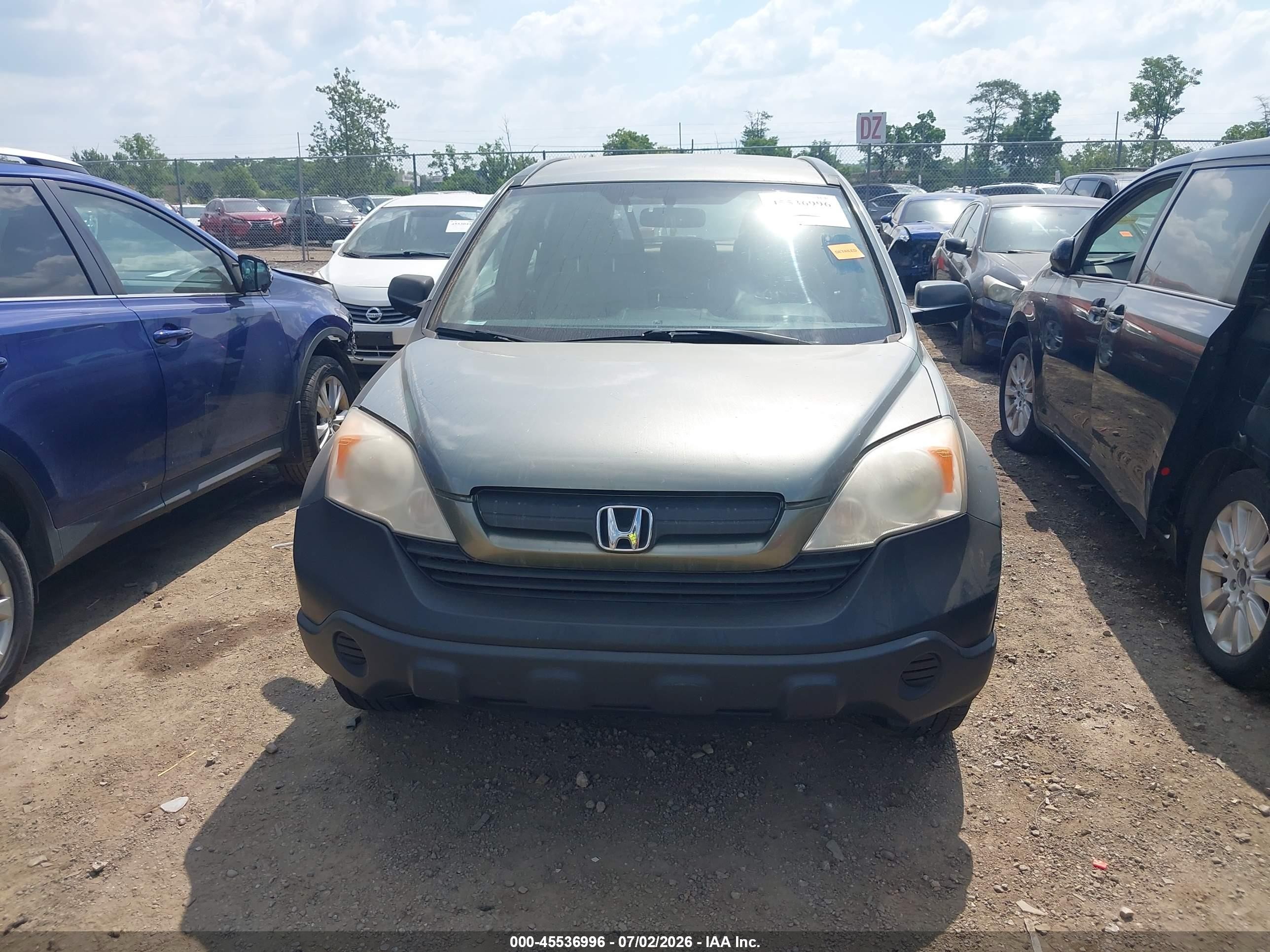 2007 Honda Cr-v Lx Green vin: JHLRE38397C004505