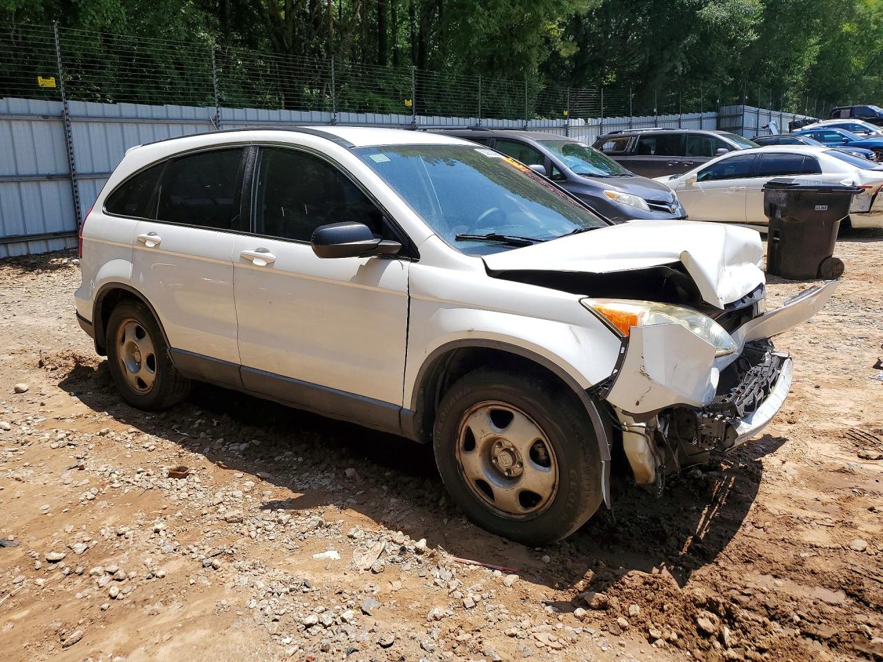 2007 Honda Cr-v Lx White vin: JHLRE38397C073565