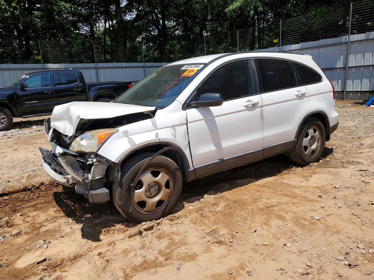 2007 Honda Cr-v Lx White vin: JHLRE38397C073565