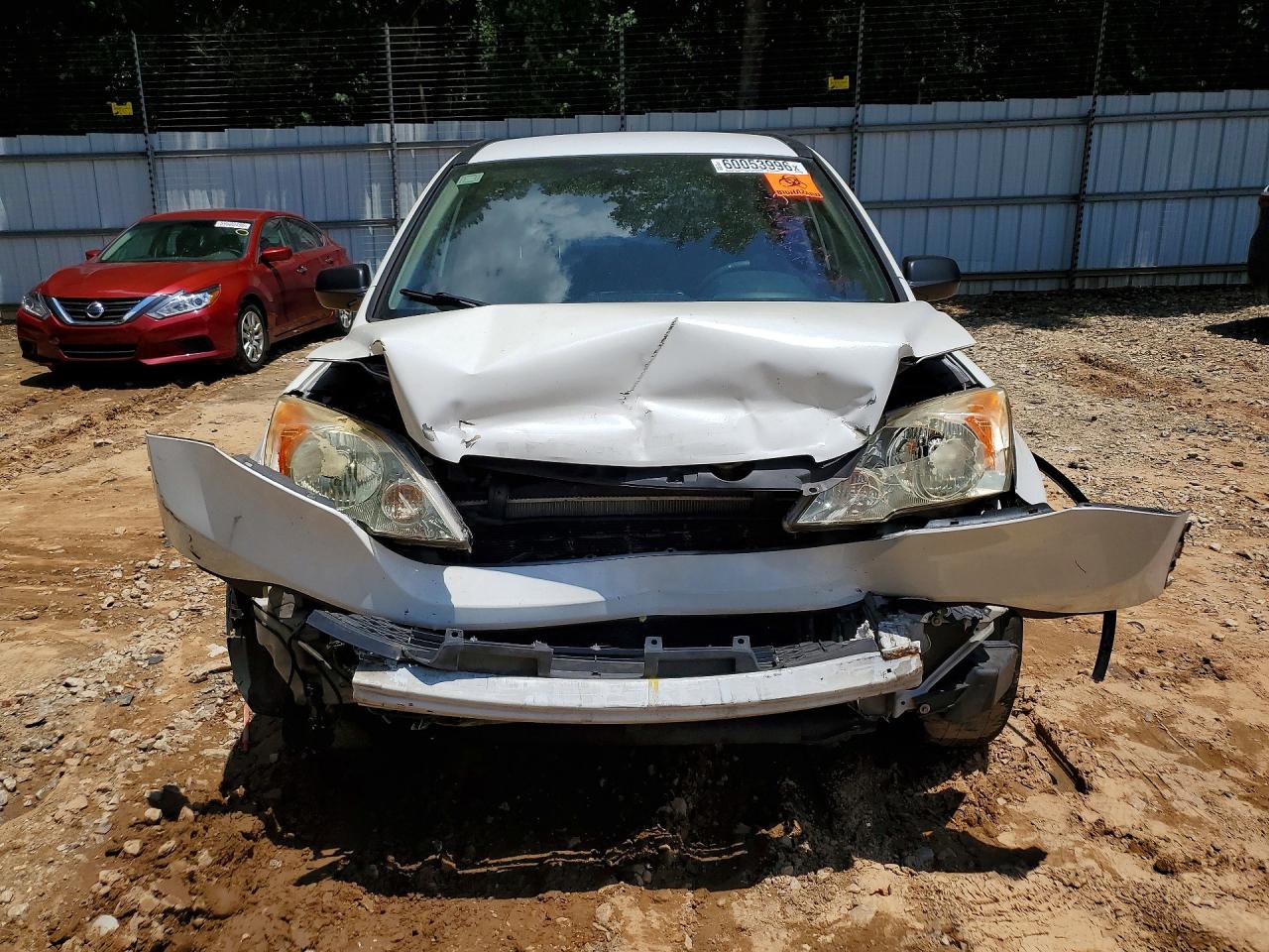 2007 Honda Cr-v Lx White vin: JHLRE38397C073565