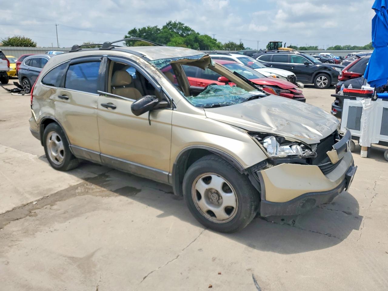 2007 Honda Cr-v Lx Золотой vin: JHLRE38397C078023